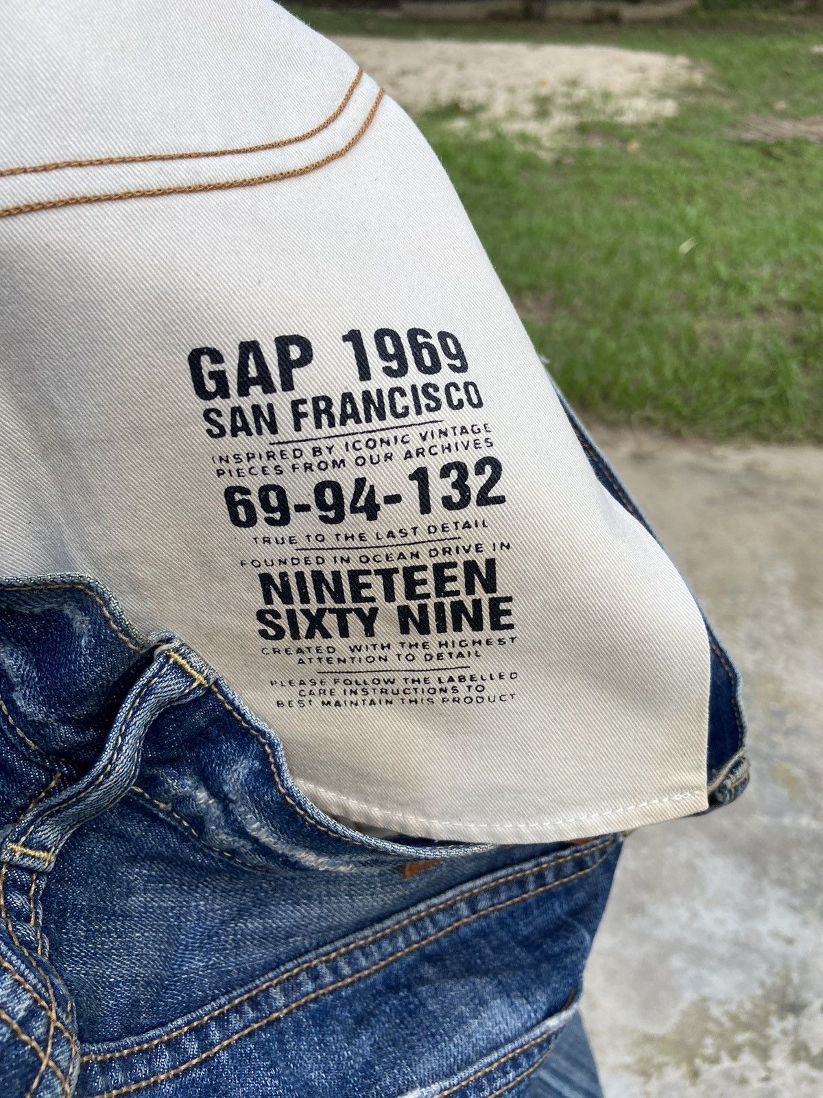 Gap 🔥 Vintage Gap jeans stain wash distressed street fashion Size US 32 / EU 48 - 18 Thumbnail