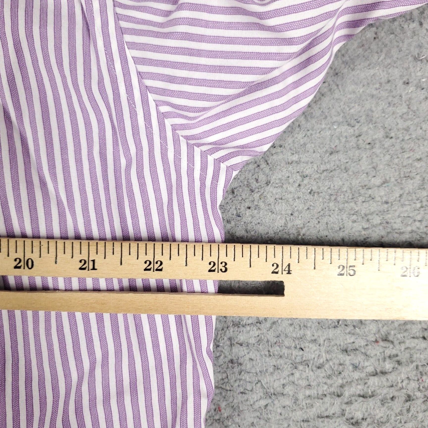 Brooks Brothers Brooks Brothers Dress Shirt Adult 15.5 Purple Striped Long Sleeve Button-Up Cotton Regular Non-Iron Mens Size 40R - 5 Thumbnail