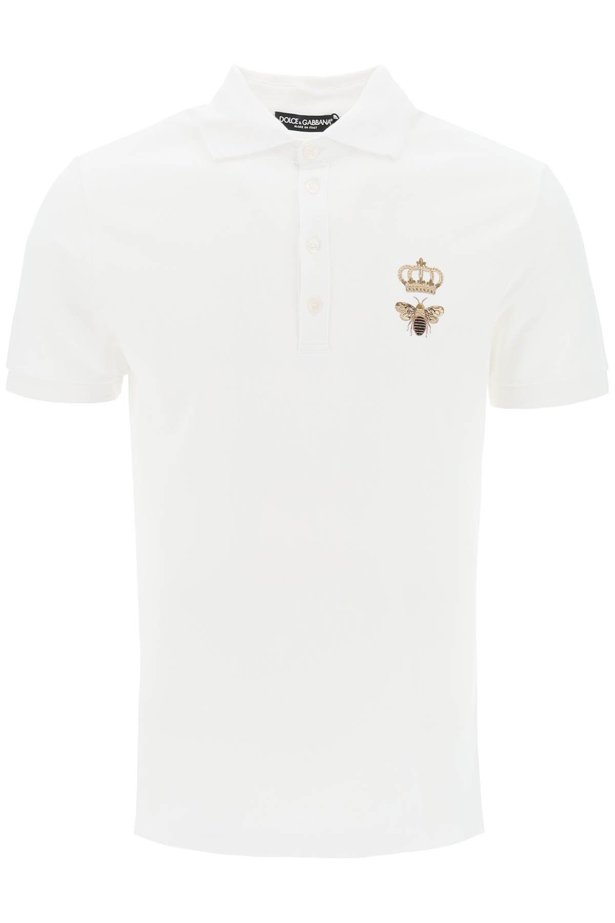 Dolce & Gabbana Piqué Polo Shirt With Lurex Embroidery