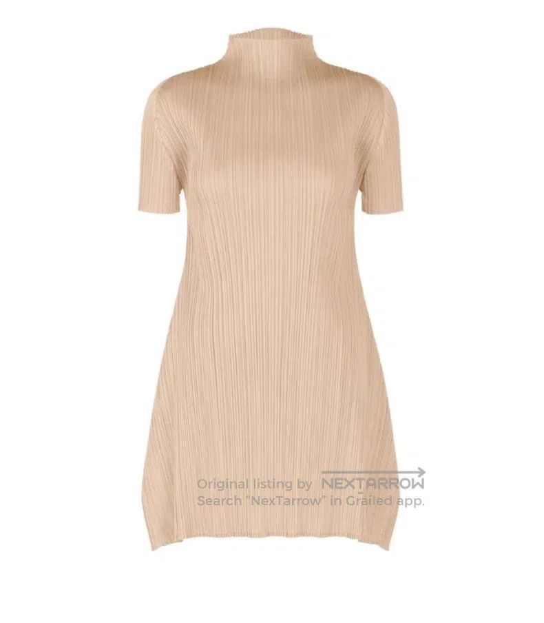 Issey Miyake Issey Miyake Beige Long Top Size L / US 10 / IT 46 - 1 Thumbnail