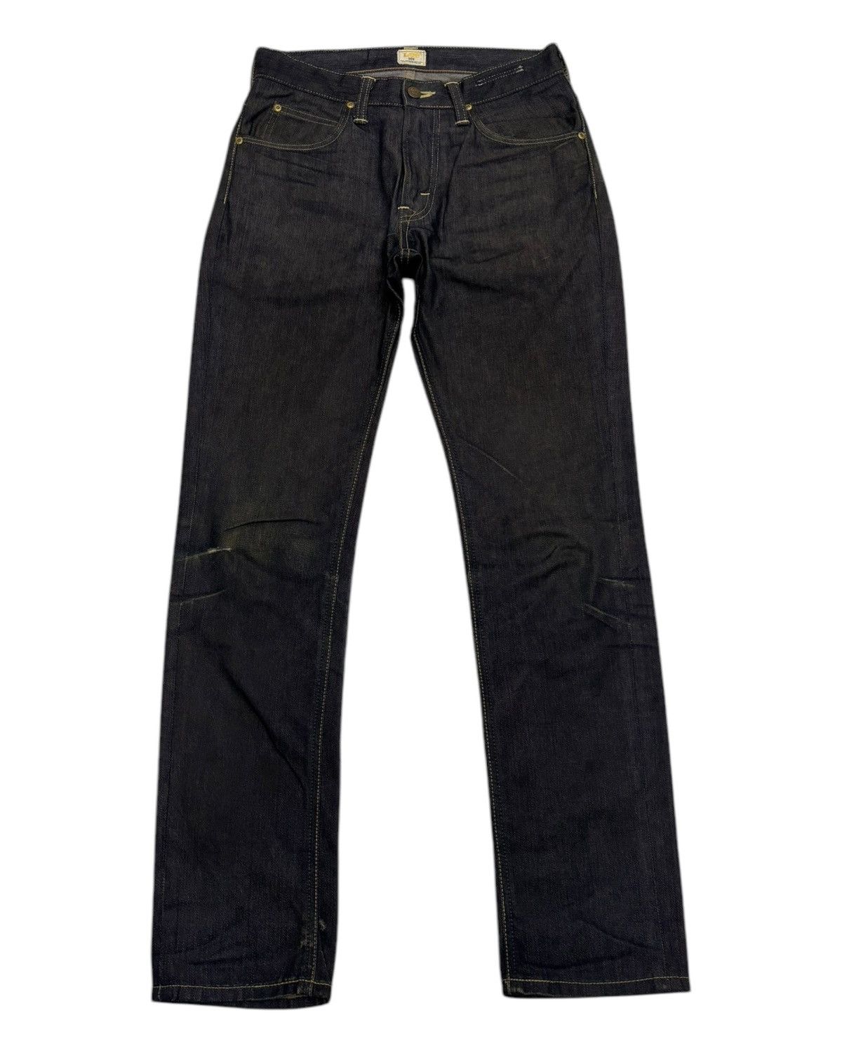 Lee 🔥LEE 101 BLACK JEANS SLIM STRAIGHT DISTRESSED JEAN Size US 29 - 1 Thumbnail