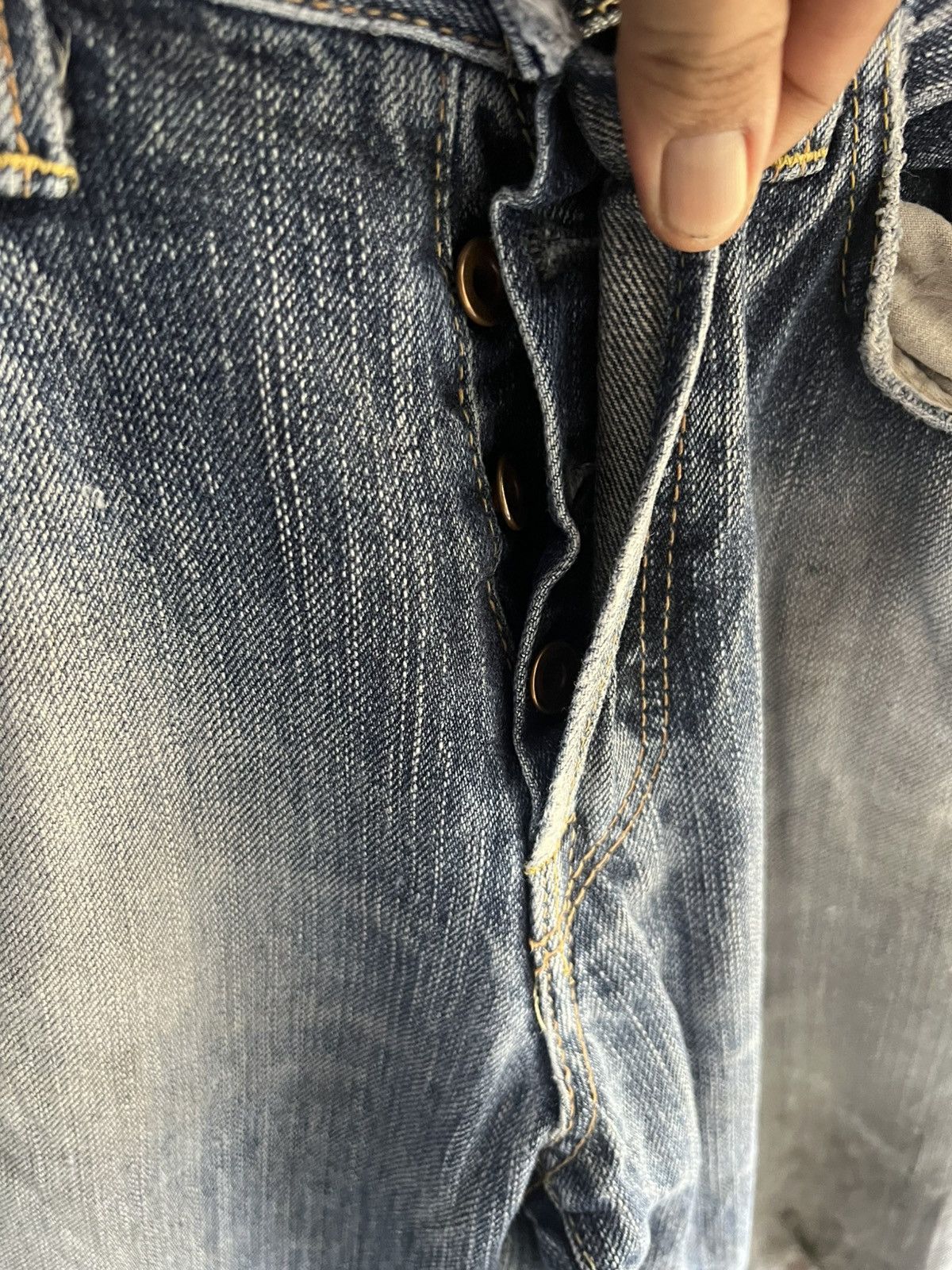 Edwin 🔥Vintage Edwin 505 Distressed Denim Size US 32 / EU 48 - 10 Thumbnail