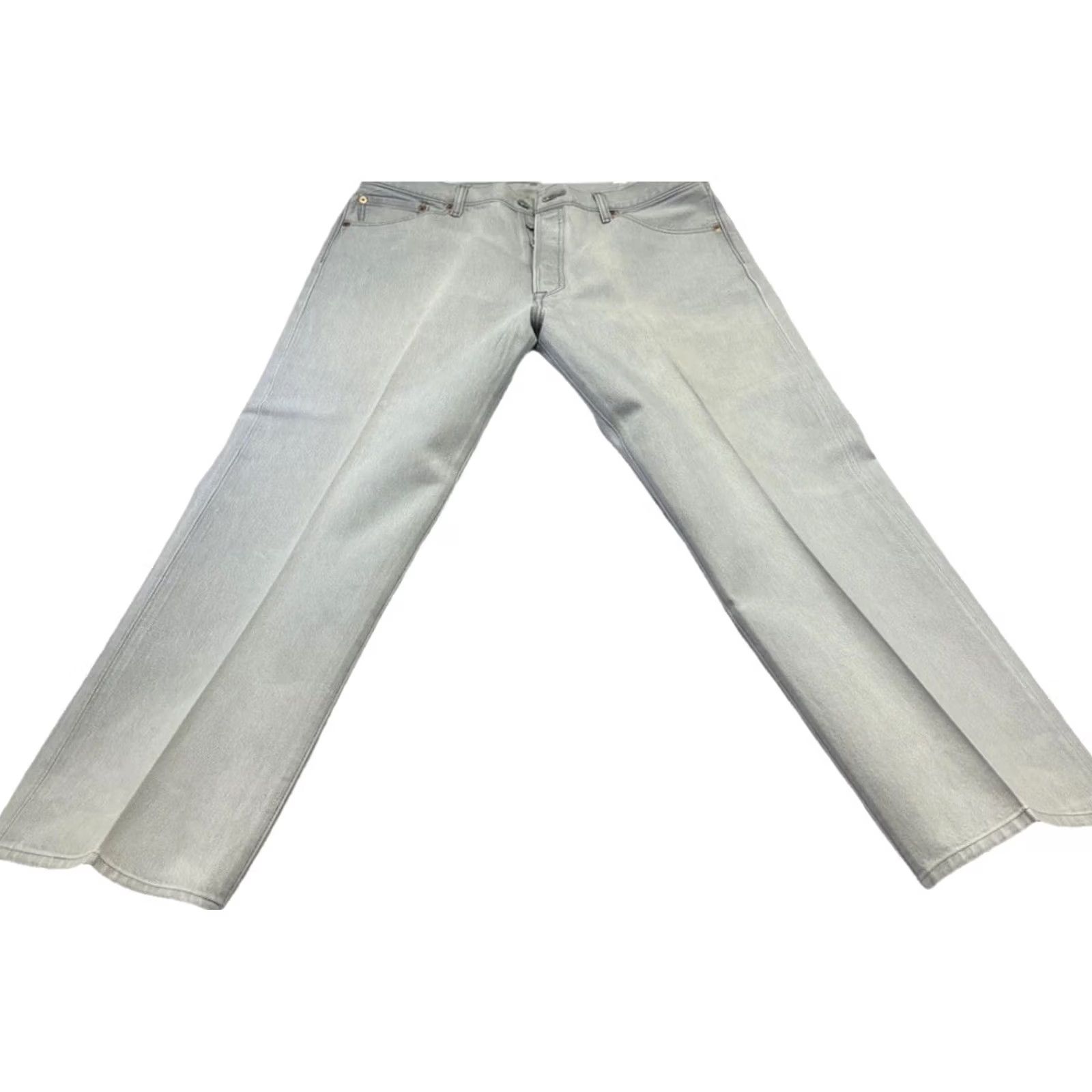 Levi's Levi’s 501 Jeans Gray Faded Straight Button Fly Denim Grunge Men 40x28 Inseam 28in Vintage No Regular 5-Pocket Cotton Denim Bis Size US 40 / EU 56 - 2 Thumbnail