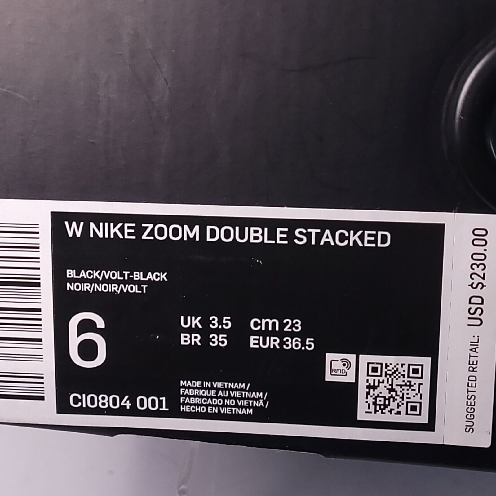 Nike Nike Zoom Double Stacked Shoe Womens Size 6 CI0804-001 Black Size US 6 / IT 36 - 9 Thumbnail