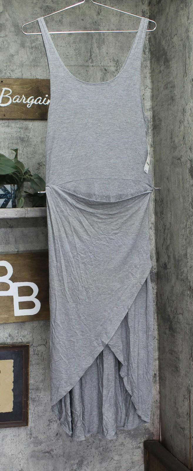 Other Nwt And Now This Wrap Knit Midi Tank Dress Heather Gray L Size L / US 10 / IT 46 - 1 Thumbnail