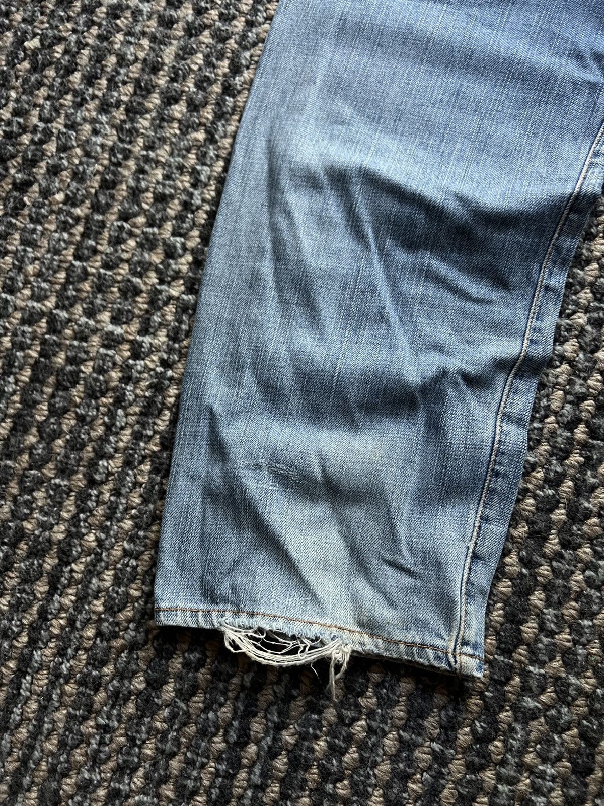 Evisu 00’s Evisu Daicock Distressed Denim Jeans Lot 2 Rare Size US 33 - 3 Thumbnail