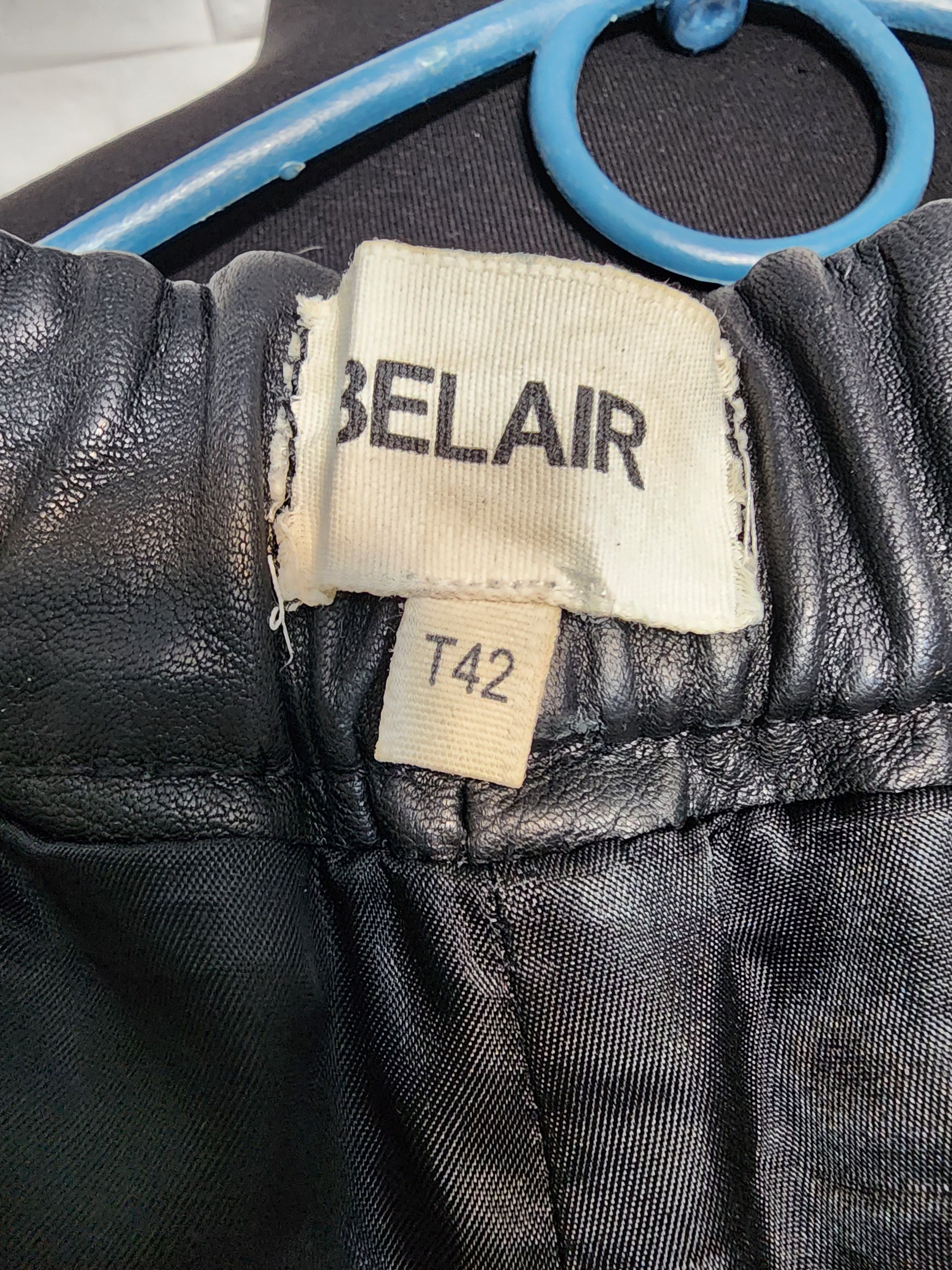 Genuine Leather Black Leather Pants: Women's Denim Style Leather Trousers Size 31" - 8 Thumbnail