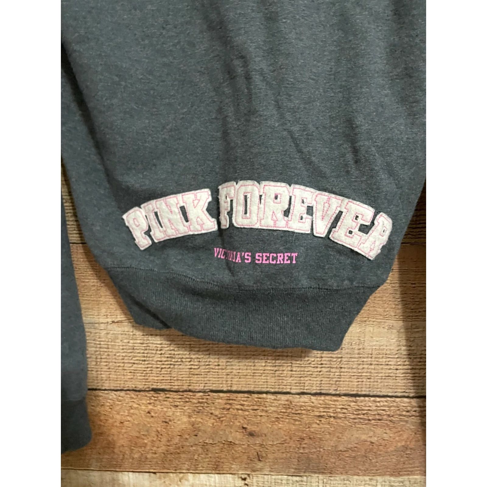 Victoria's Secret Victo ria's Secret PINK Forever Zip Up Hoodie Small Gray Womens Shirt? Size S / US 4 / IT 40 - 5 Thumbnail
