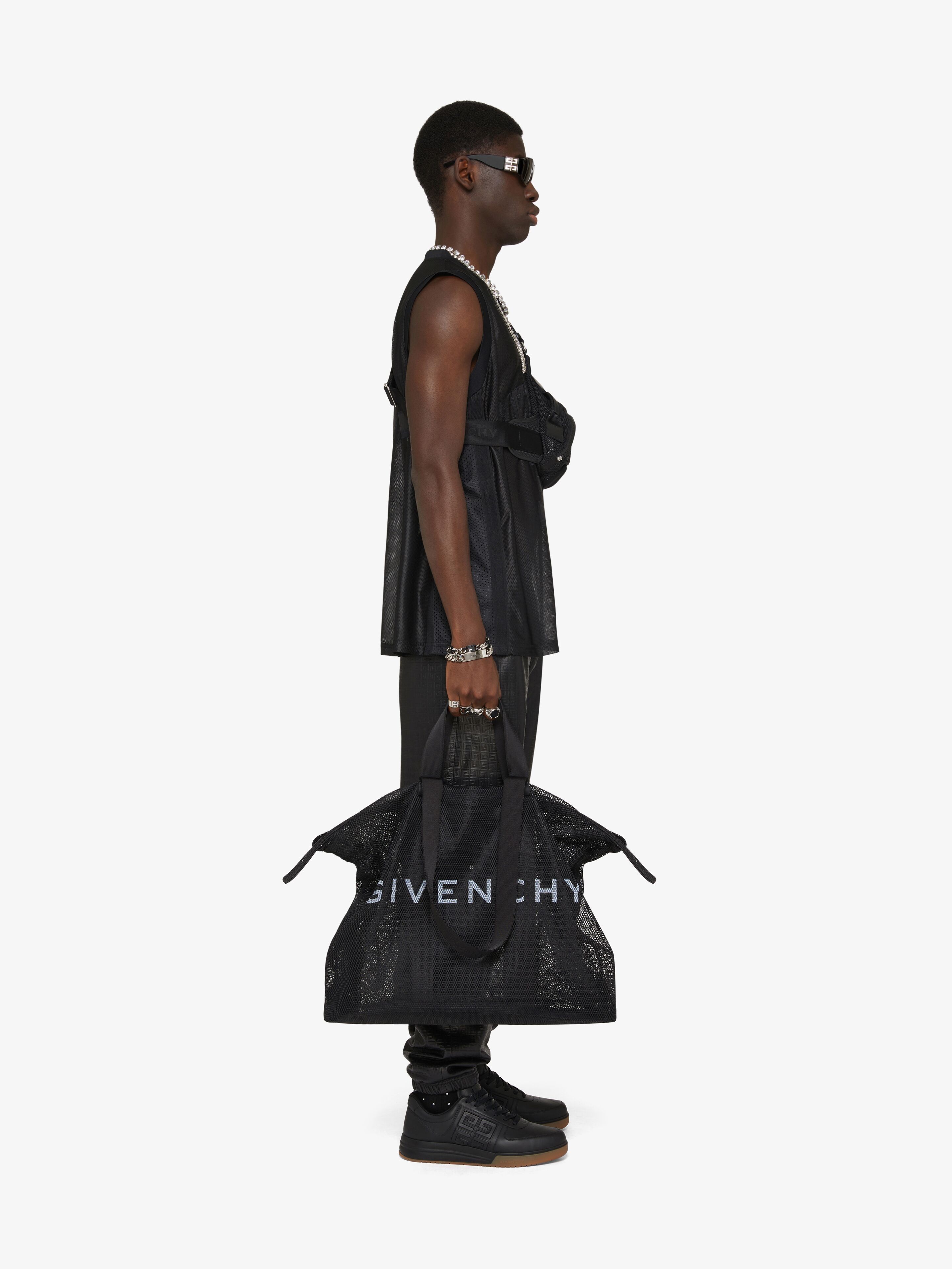 Givenchy o1mle0125 Basketball Logo Tank Top In Mesh in Black Size US L / EU 52-54 / 3 - 6 Thumbnail