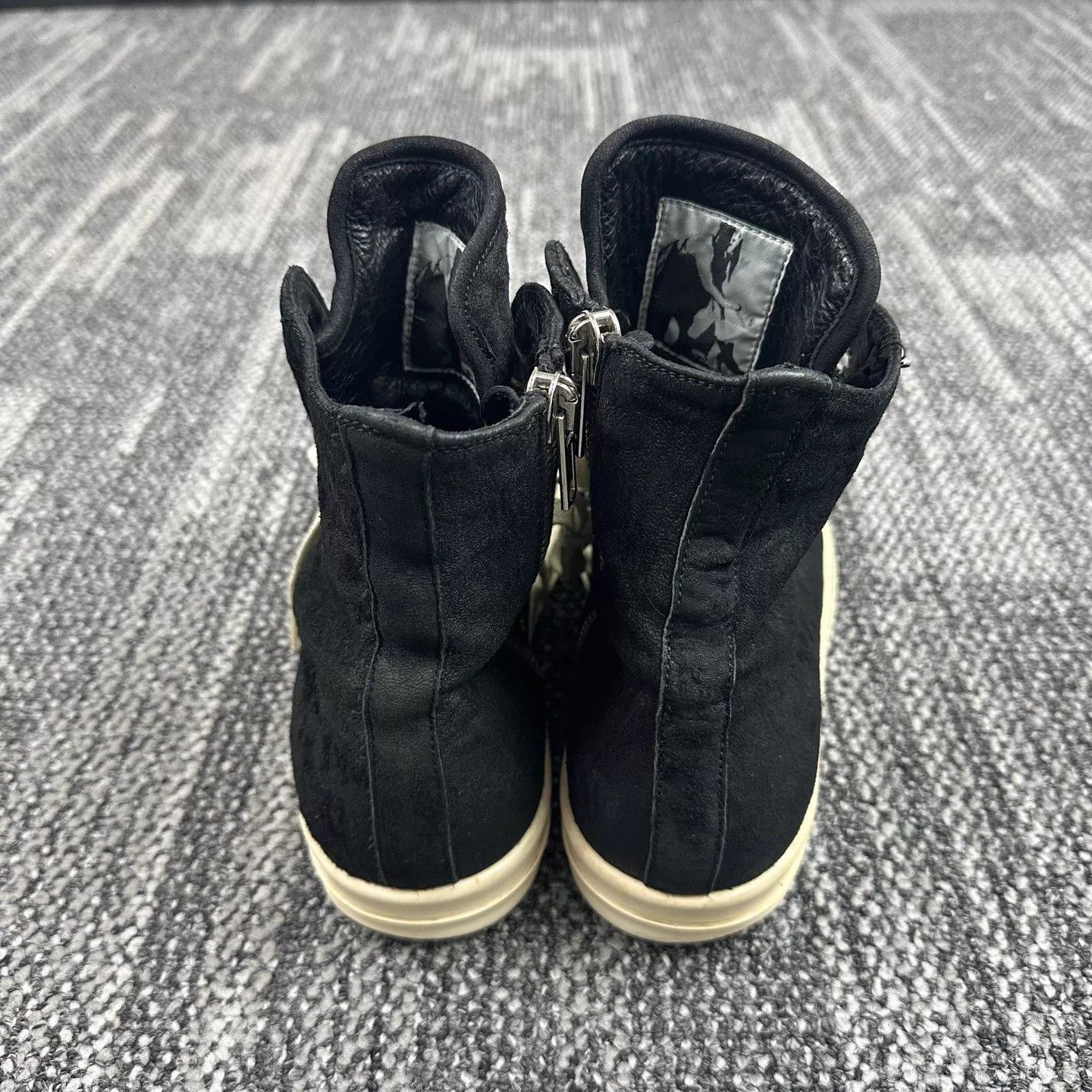 Rick Owens Rick Owens High Top Black White Sneakers 41 Size US 8.5 / EU 41-42 - 3 Thumbnail
