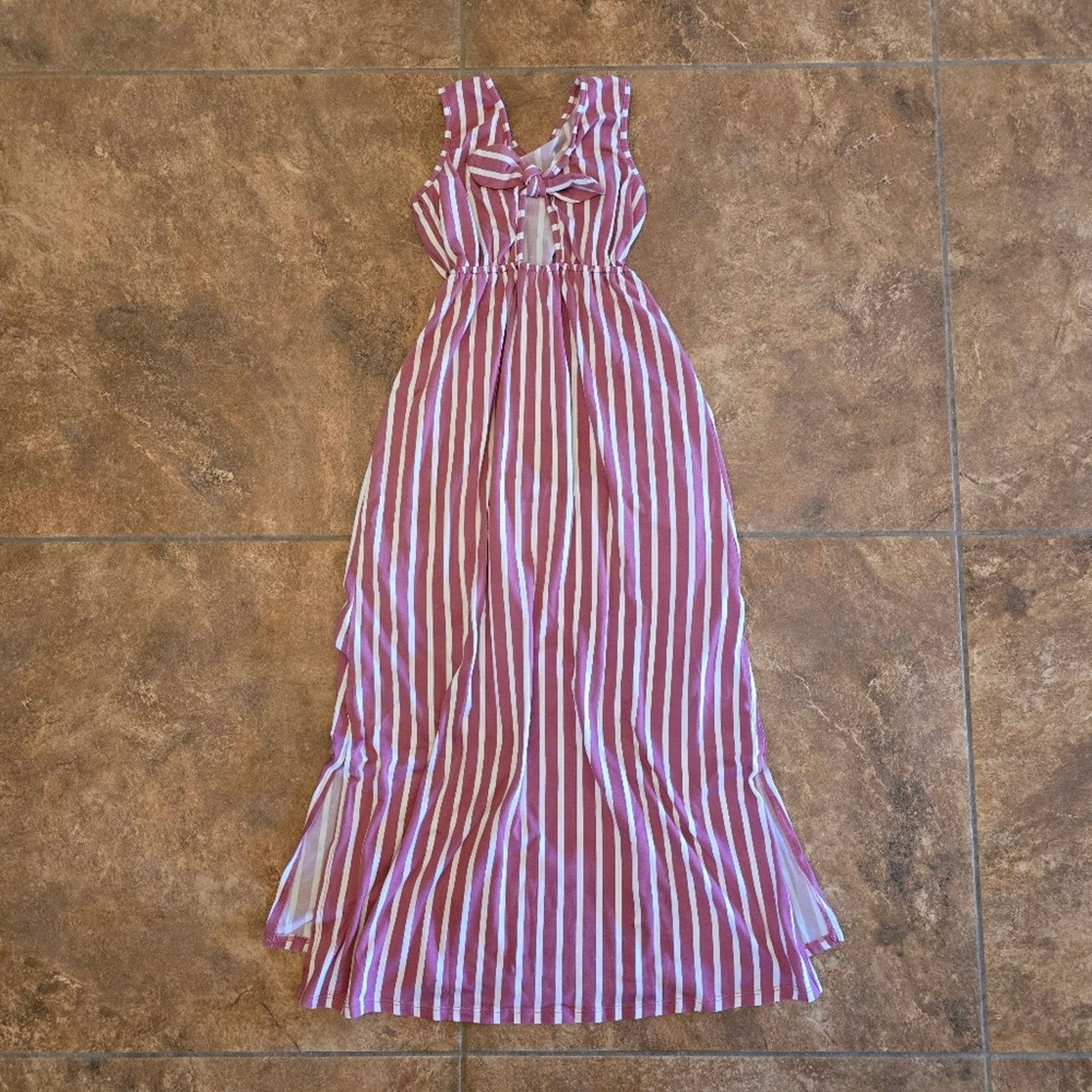 Other Pink White | HEART & ARROW | Long Maxi Size XS / US 0-2 / IT 36-38 - 2 Thumbnail