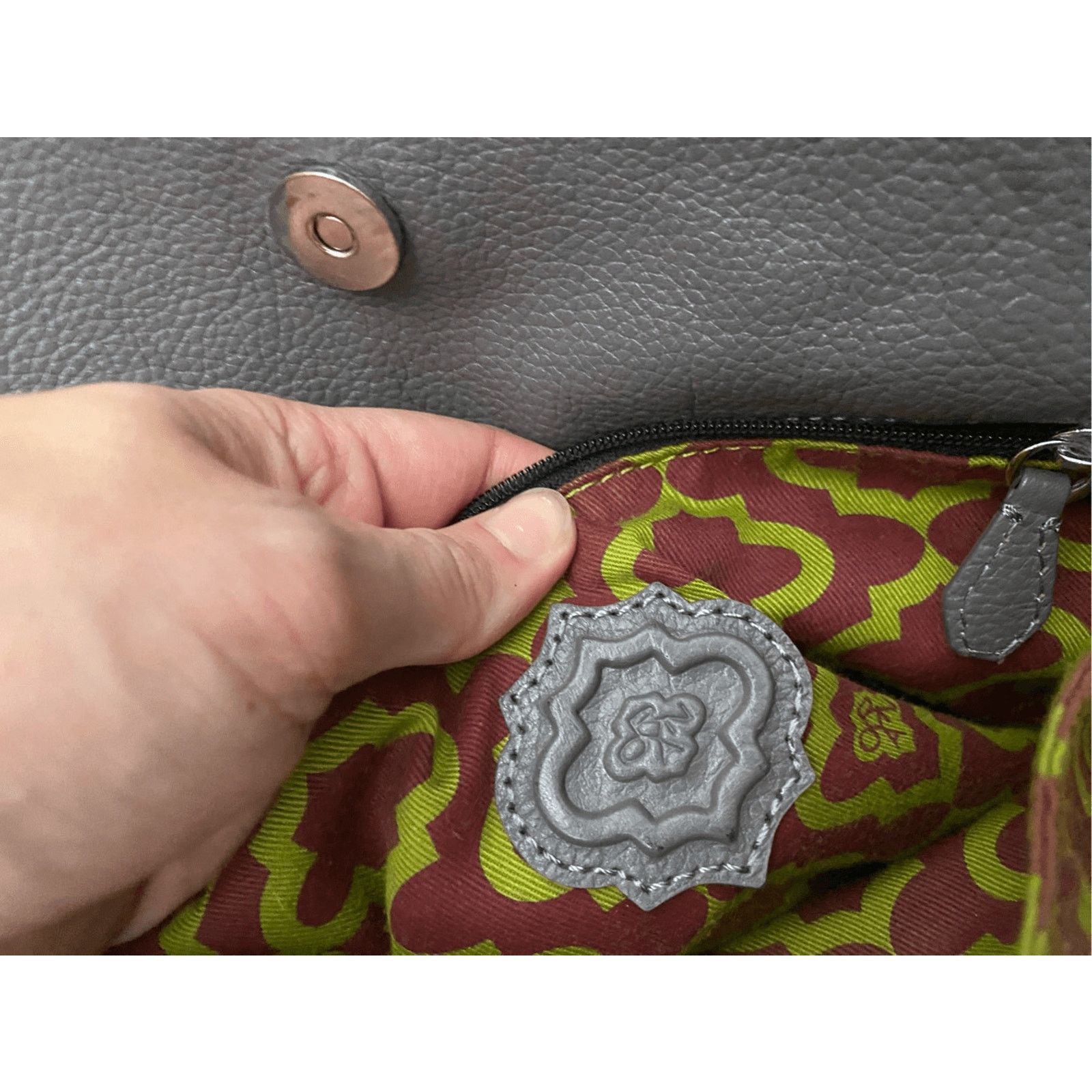 Ghurka Ghurka Original Dark Gray Square Crossbody Purse, MP $695 Size ONE SIZE - 8 Thumbnail