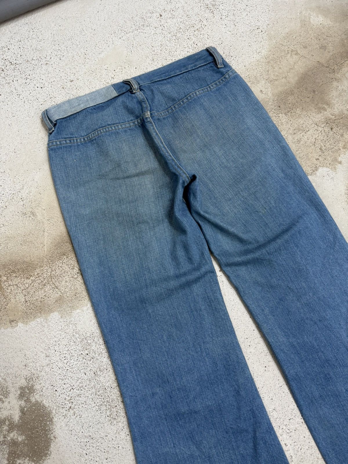 Diesel Vintage Diesel Wide Leg Flare Unisex Whisker Denim Size 26" / US 2 / IT 38 - 9 Thumbnail