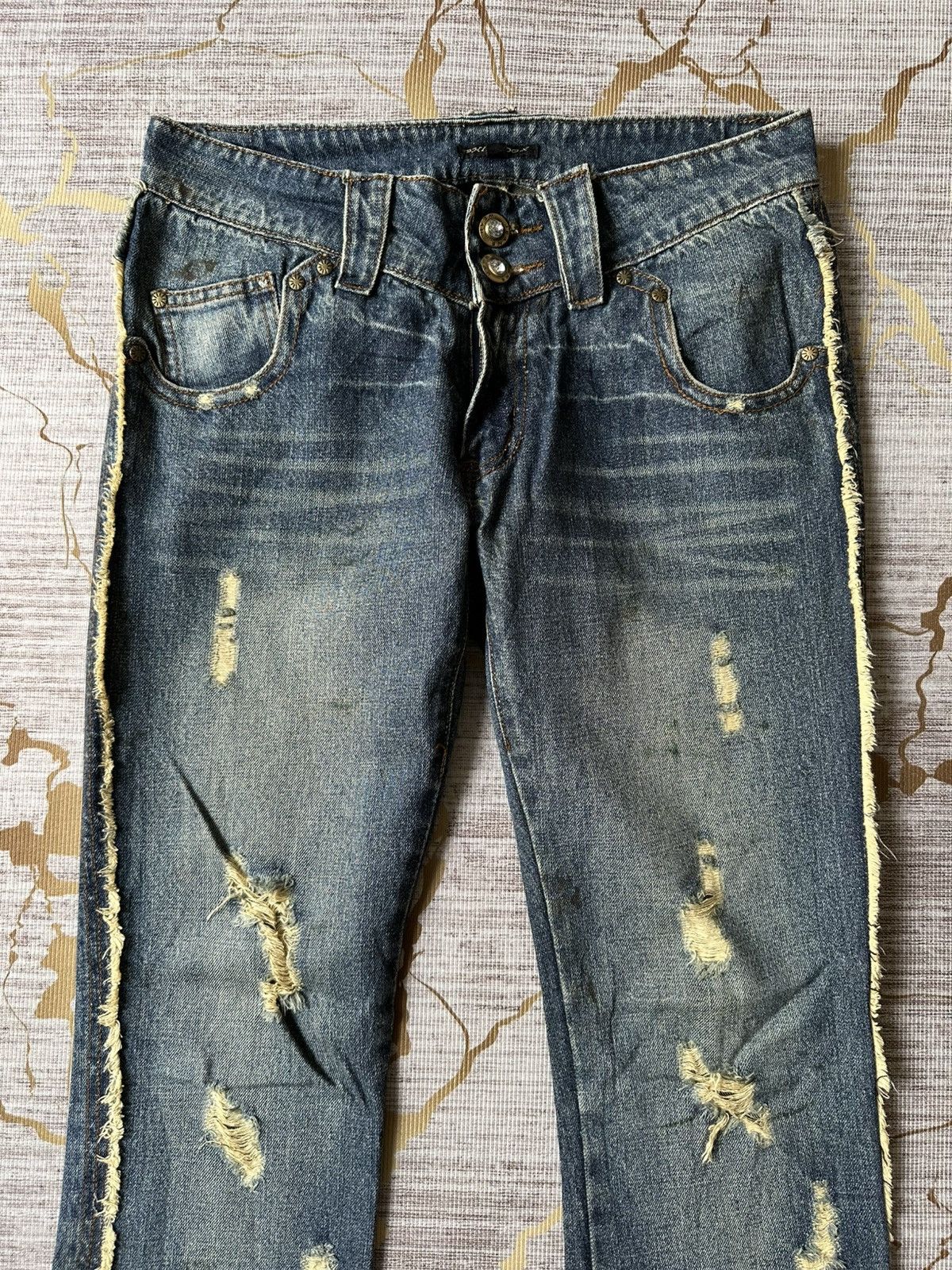 Japanese Brand FLARE Philodox Distressed Design Denim Size US 30 / EU 46 - 5 Thumbnail