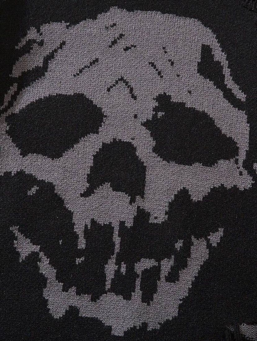 Other Men's Skull Print Ripped Fringe Crew Size US M / EU 48-50 / 2 - 5 Thumbnail