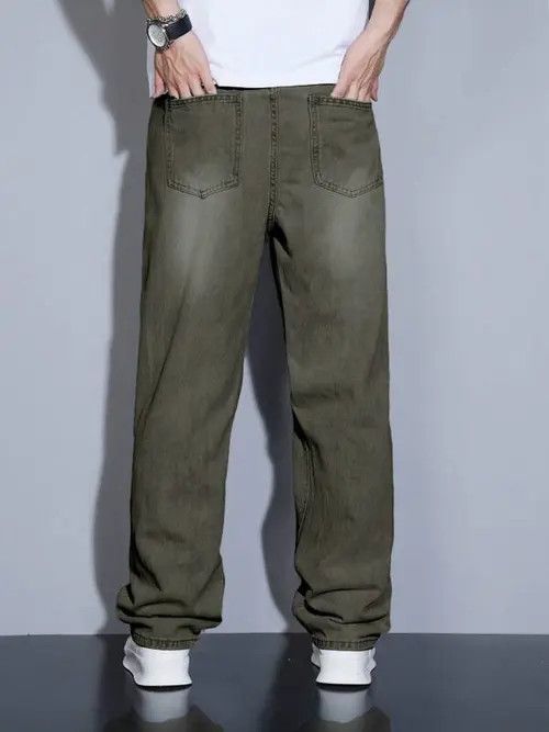 Jean Casual Vintage washed RETRO jeans denim Size US 36 / EU 52 - 4 Thumbnail
