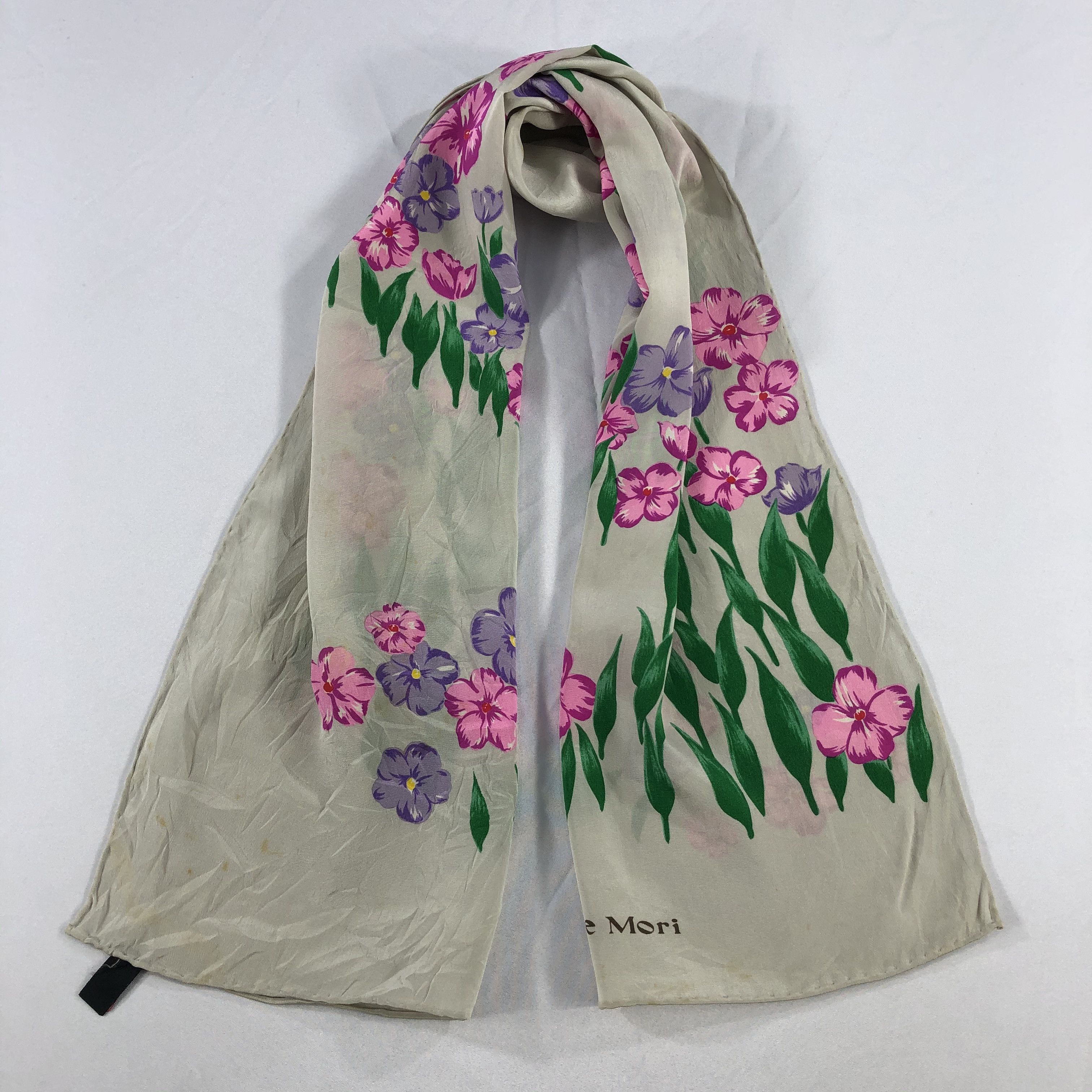 Hanae Mori Vintage Hanae Mori Silk Scarf Size ONE SIZE - 2 Thumbnail