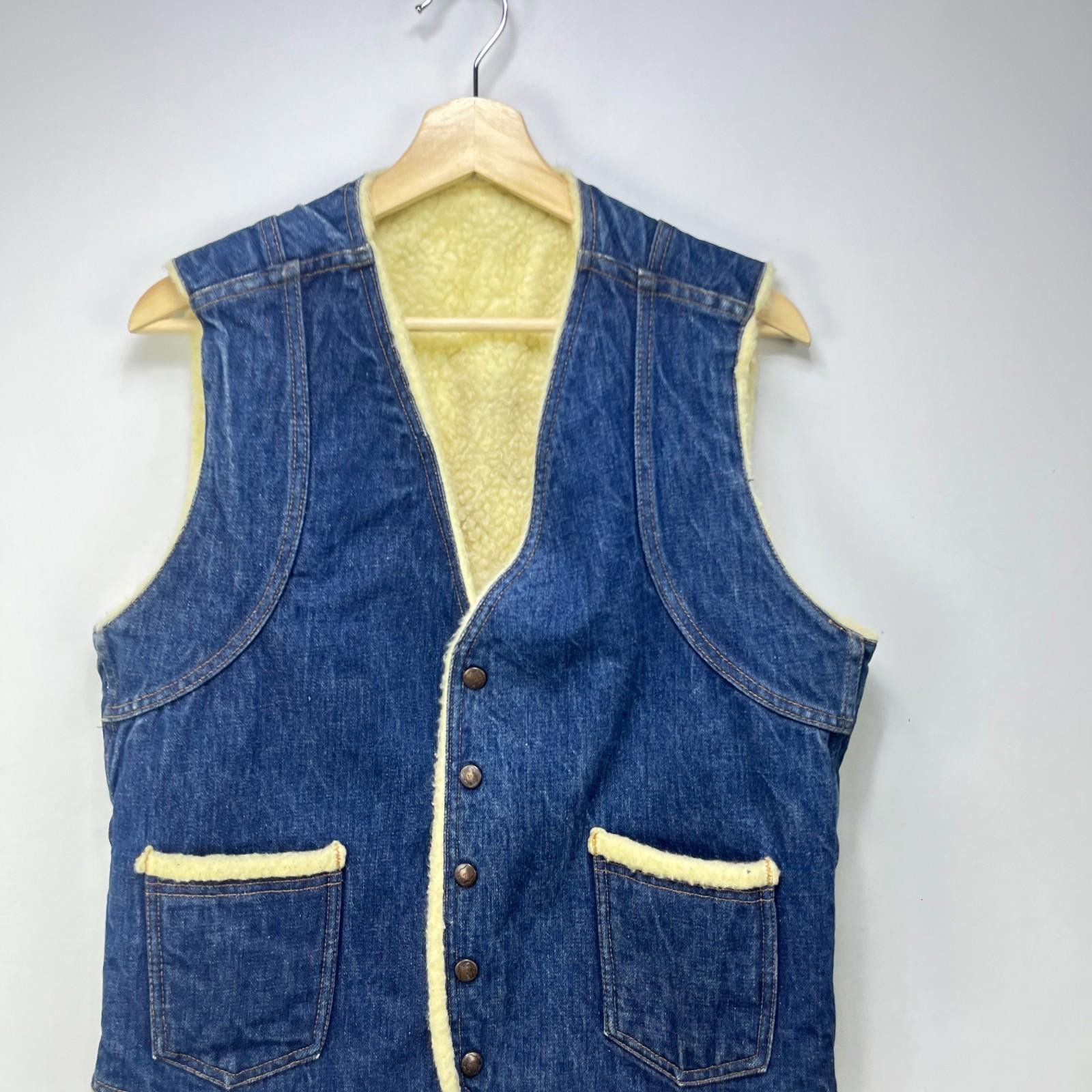 Other Vintage Big Smith Denim Sherpa Vest Large fits medium Size US M / EU 48-50 / 2 - 2 Thumbnail
