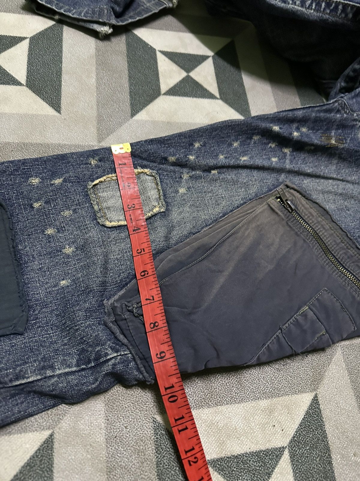 291295=Homme 291295 homme patchwork denim jeans 33x31 Size US 33 - 14 Thumbnail