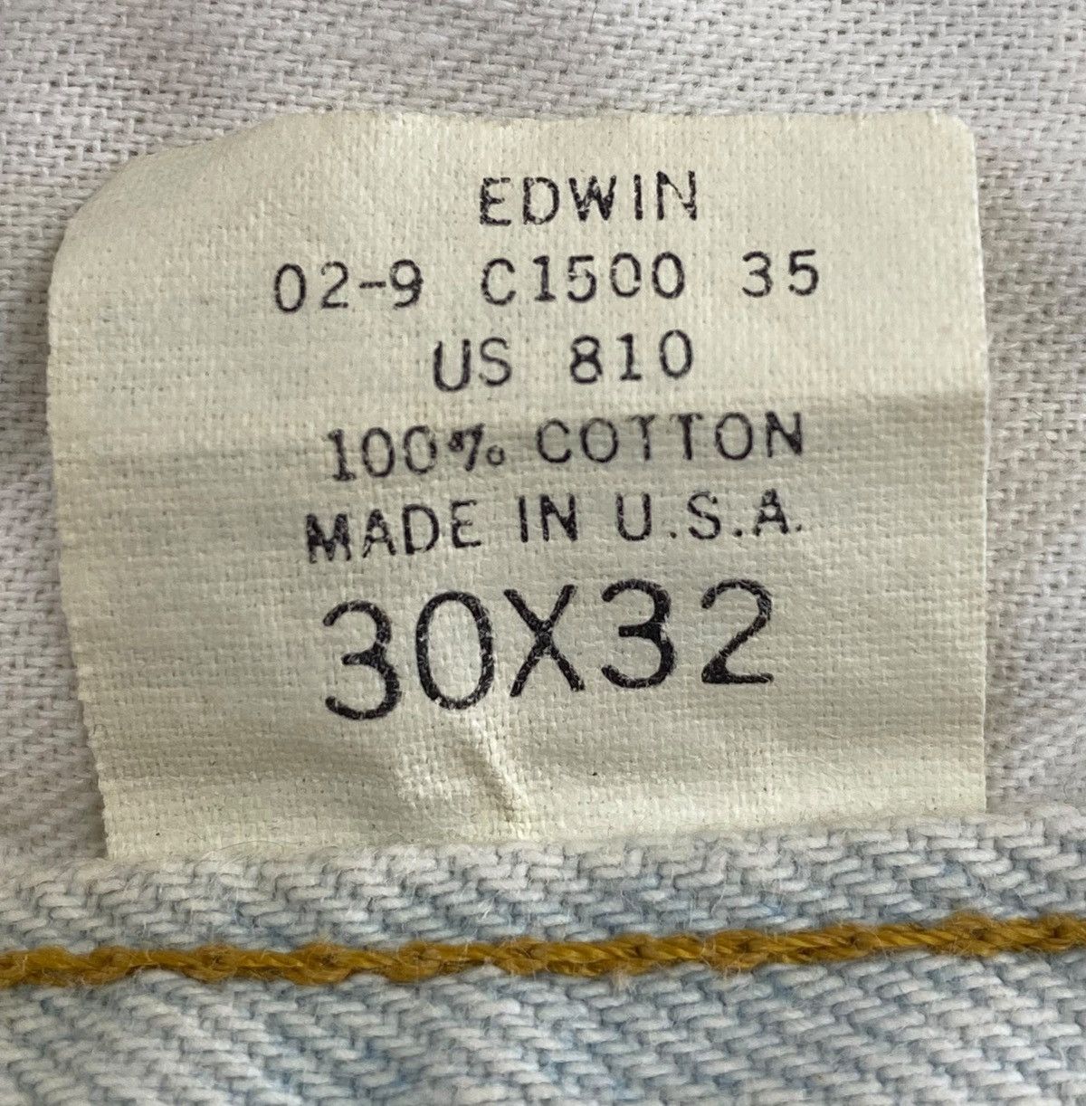 Edwin Edwin Acid Light Wash Style Straight Leg Jeans Size US 28 / EU 44 - 11 Thumbnail