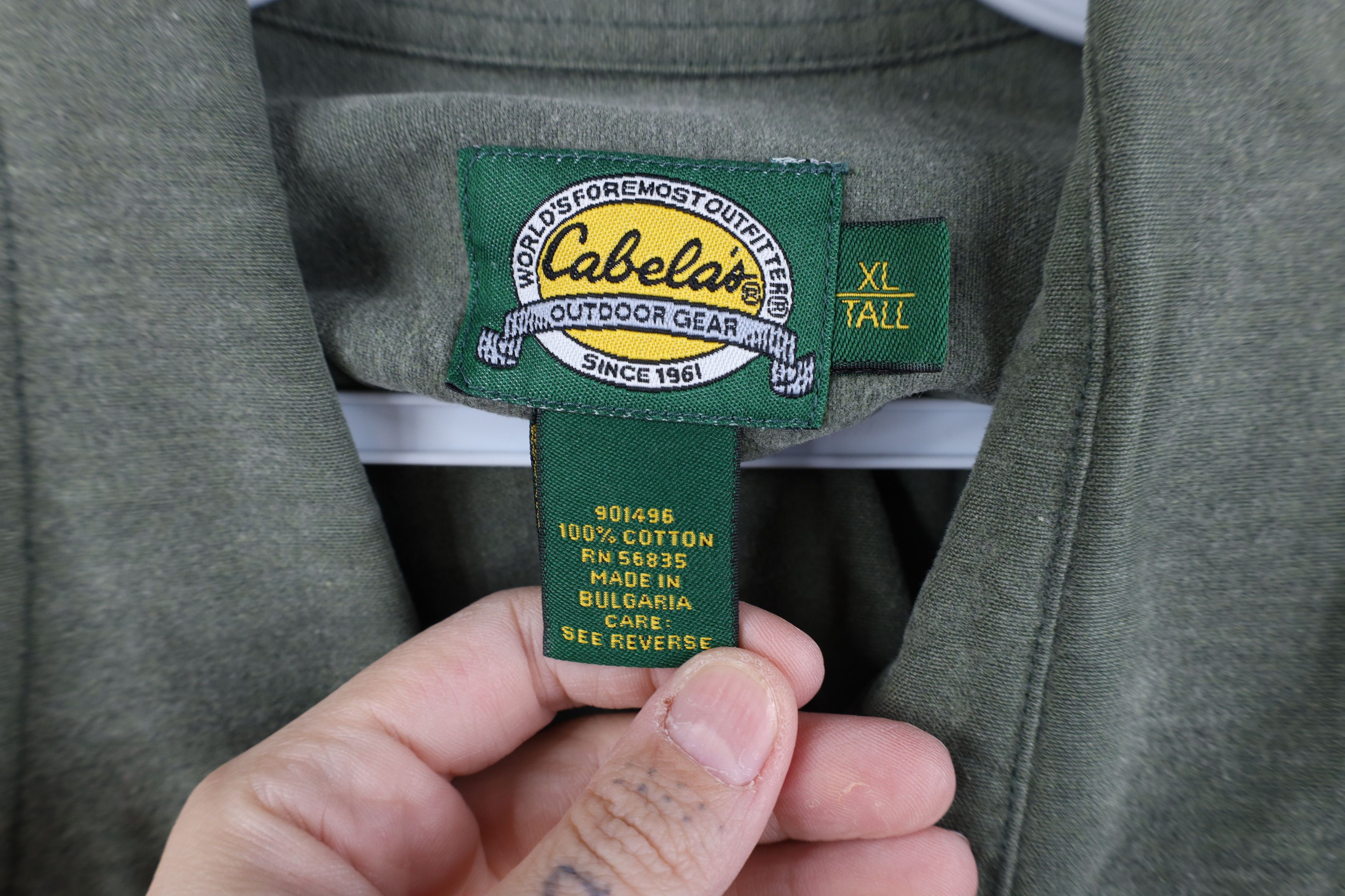 Cabelas Vintage 90s Cabelas Cloth Collared Button Shirt Green Size US XL / EU 56 / 4 - 9 Thumbnail