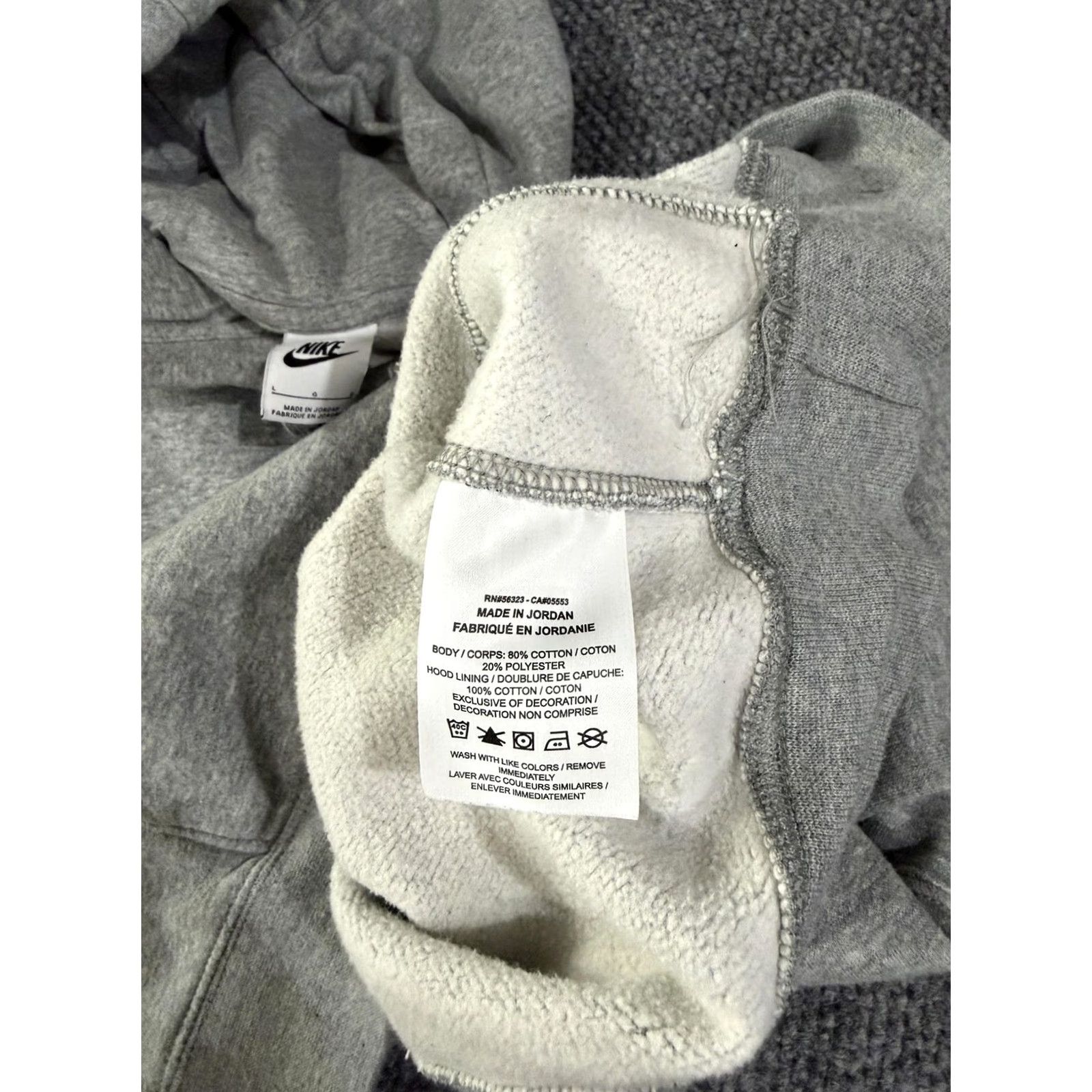 Nike Nike Hoodie Mens L Gray Pullover Fleece Kangaroo Pocket Swoosh Size US L / EU 52-54 / 3 - 5 Thumbnail