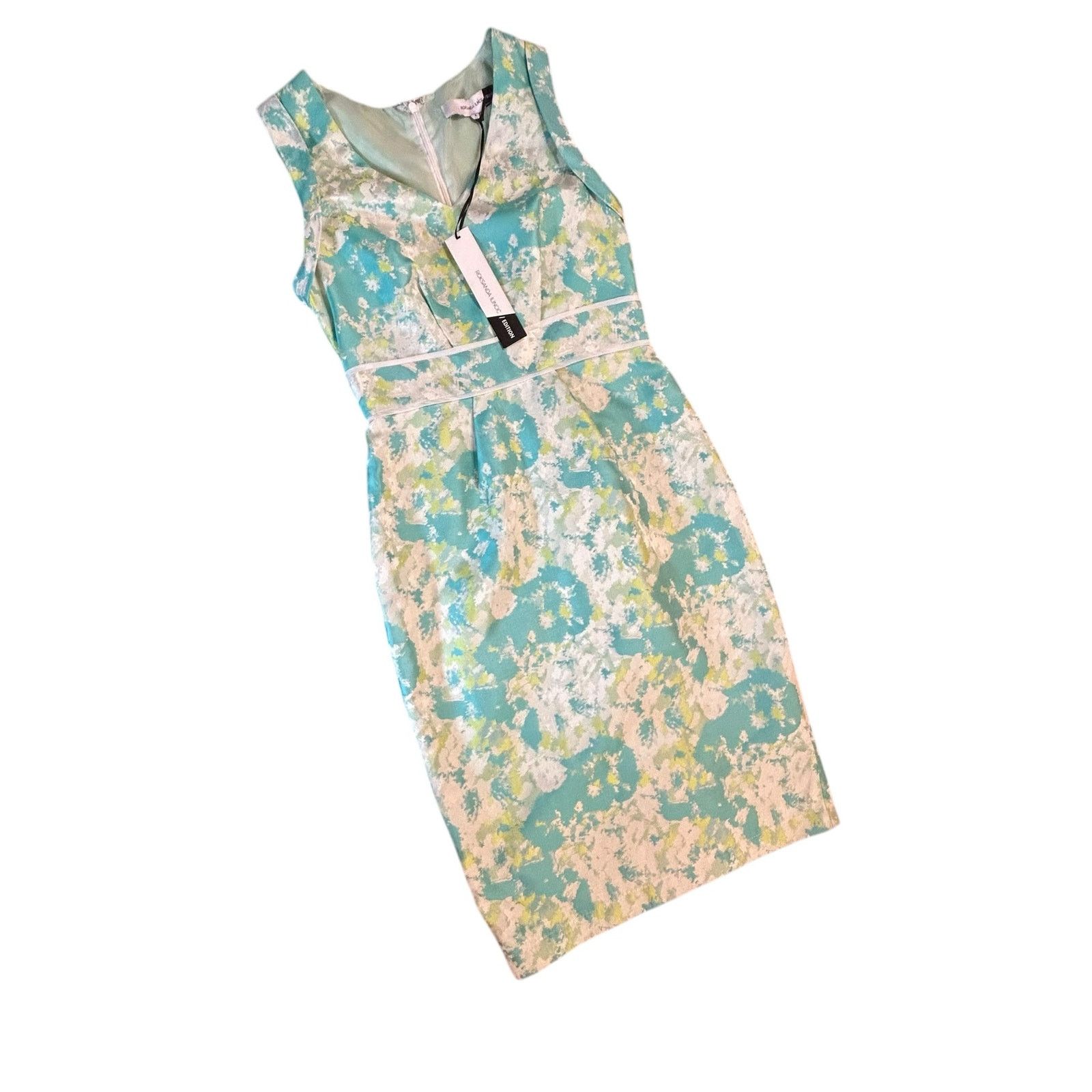 ROKSANDA NWT Roksanda Ilincic Aqua Floral Sheath Dress - Size 8 Size M / US 6-8 / IT 42-44 - 20 Thumbnail