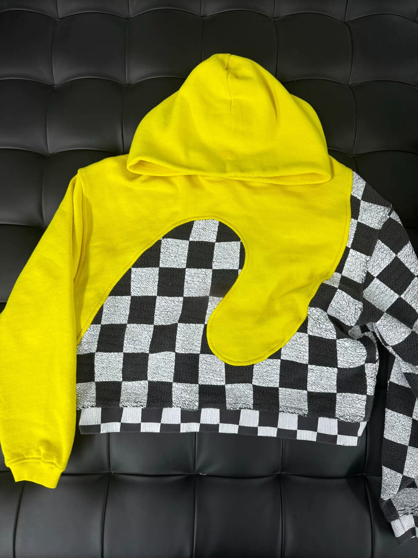 ERL ERL Yellow Checkerboard Hooded Sweatshirt Size US S / EU 44-46 / 1 - 1 Thumbnail