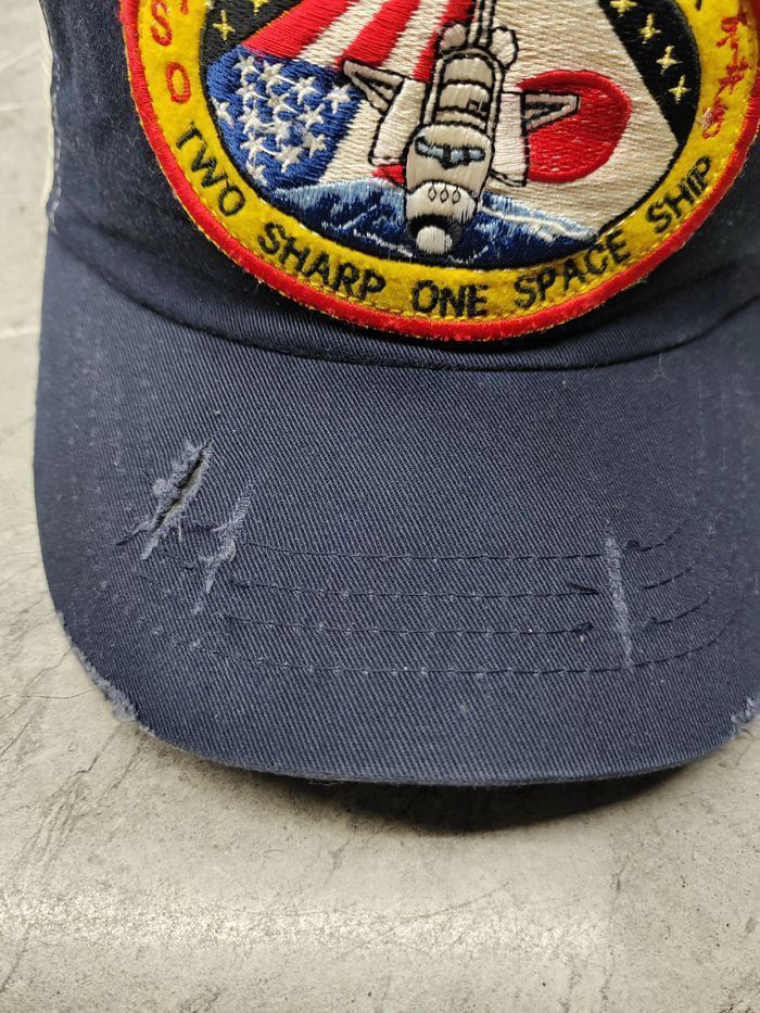 Vintage Vintage Two Sharp One Space Ship Distressed Style Cap Hat Size ONE SIZE - 4 Thumbnail