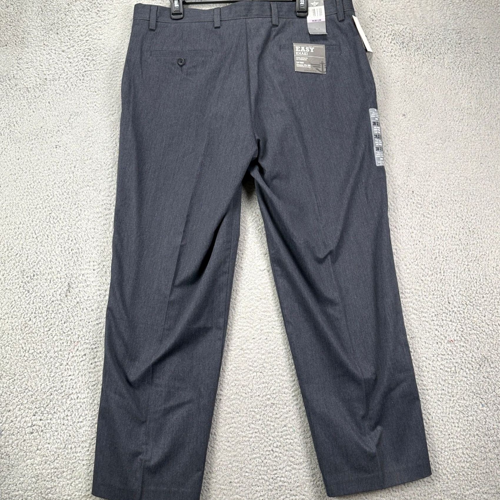 Dockers Dockers D3 Pants Easy Khaki Mens 36X29 Gray Classic Fit Flat Front Casual NEW Size US 36 / EU 52 - 3 Thumbnail