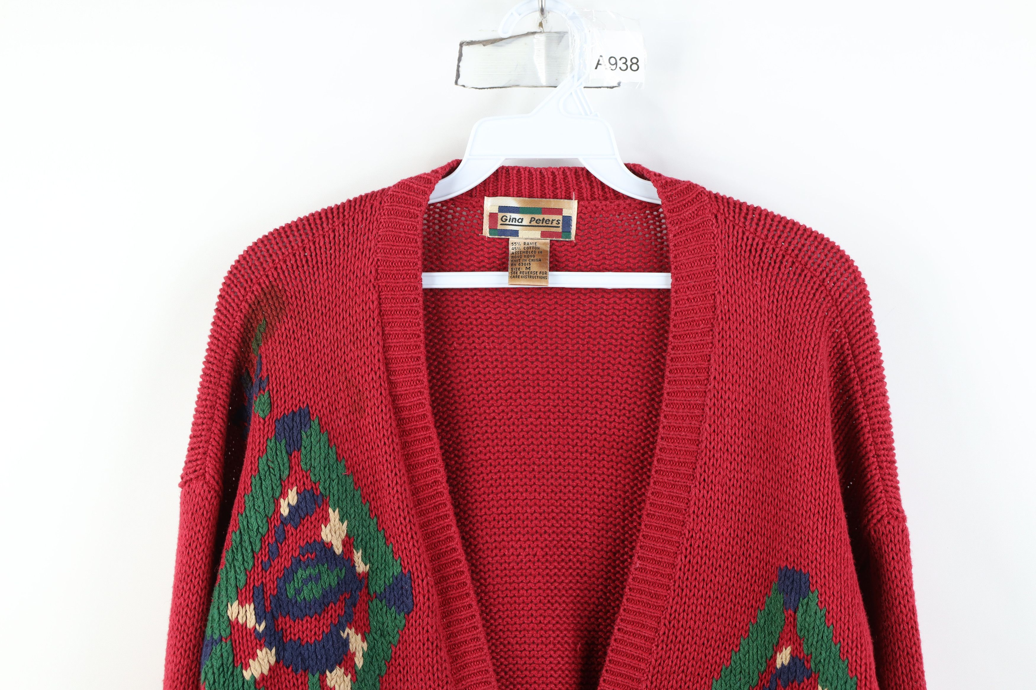 Vintage Vintage 90s Streetwear Fair Isle Geometric Cardigan Sweater Size M / US 6-8 / IT 42-44 - 2 Thumbnail