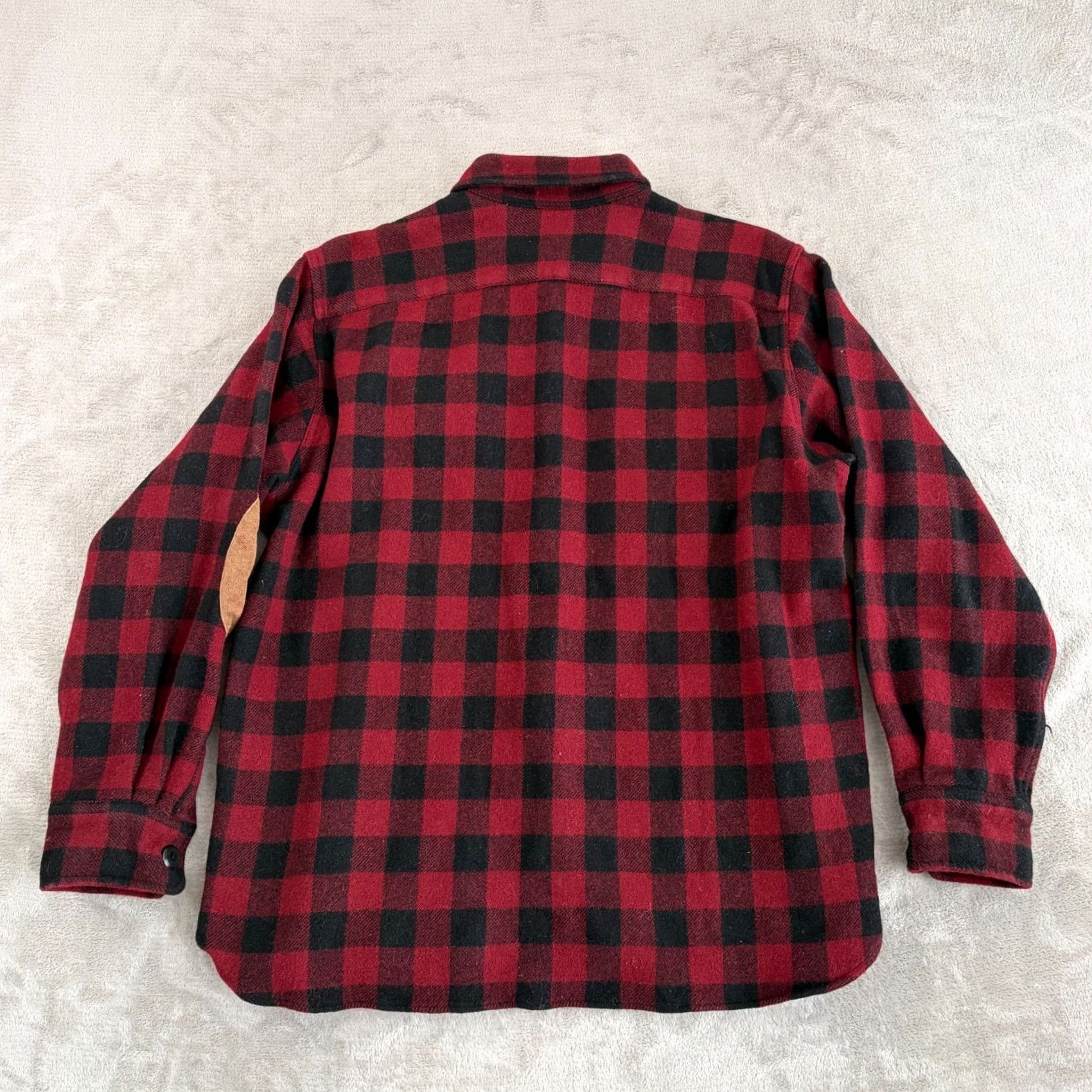 Polo Ralph Lauren VINTAGE Polo Ralph Lauren Workshirt Shirt Men Large Red Plaid Wool Elbow Patch Button-Up Long Sleeve Casual Travel 47in Chest Designer Grunge Preppy Size US L / EU 52-54 / 3 - 4 Thumbnail