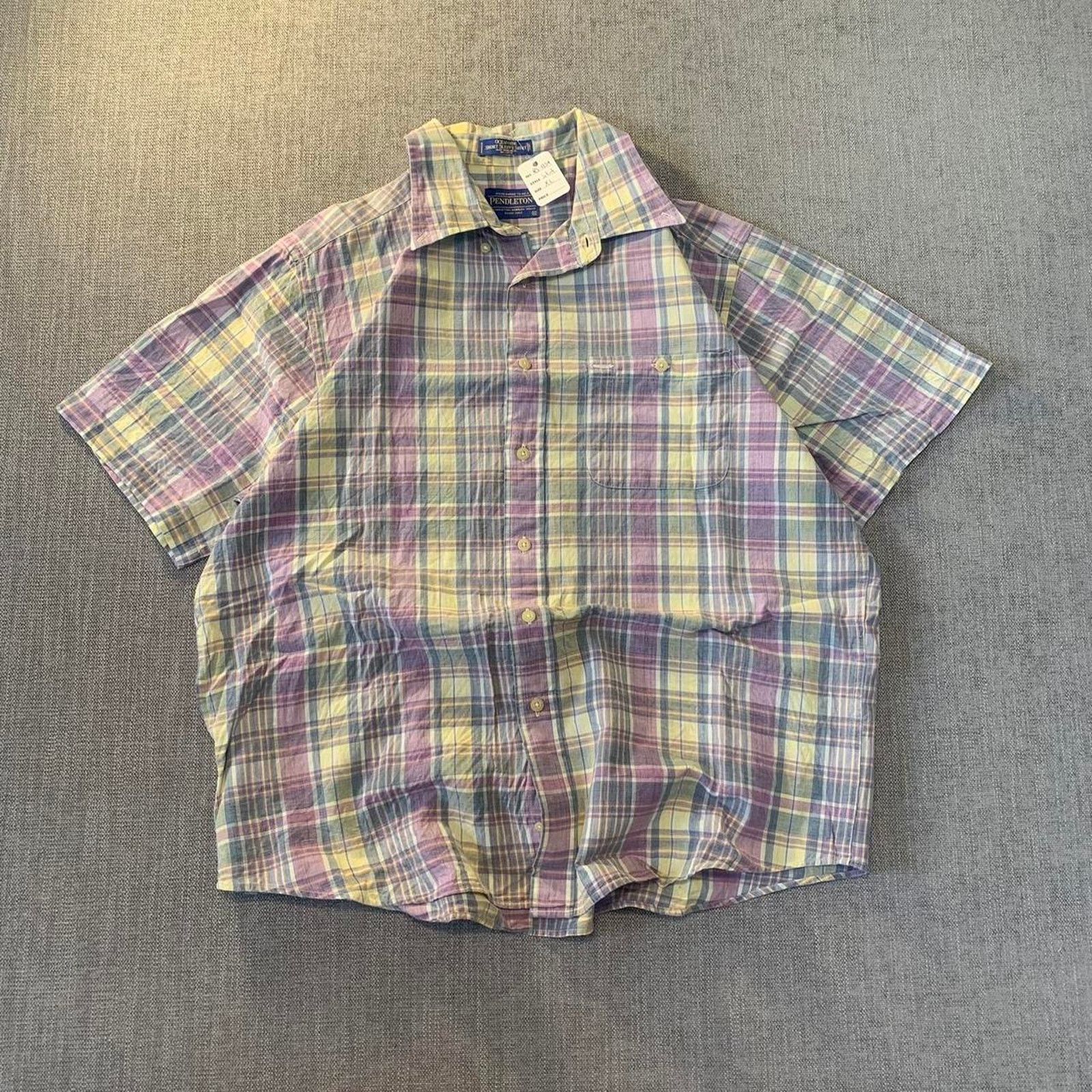 Pendleton Pendleton blue and purple plaid check button up shirt Size US XL / EU 56 / 4 - 2 Thumbnail