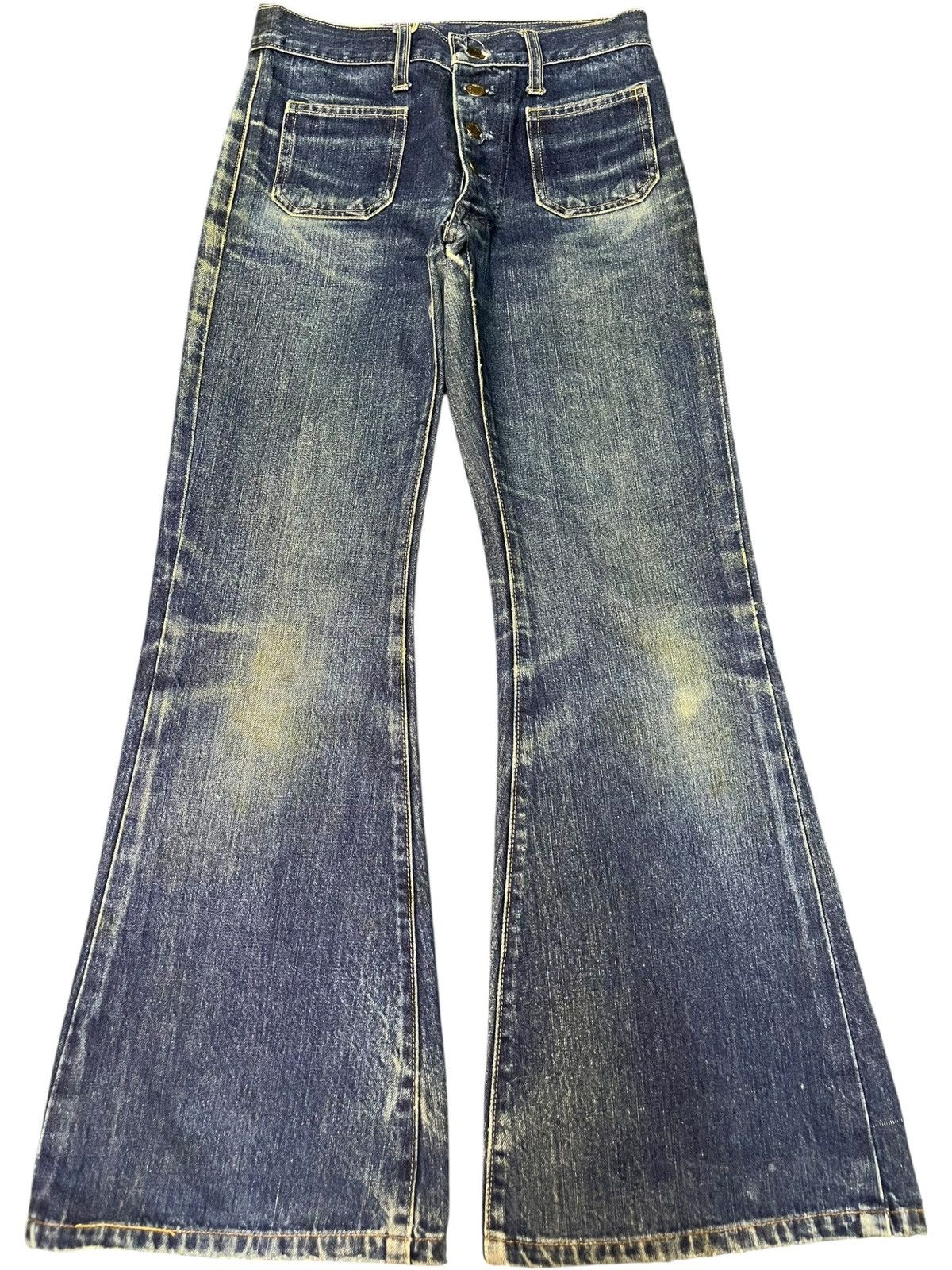 Hysteric Glamour Vintage Japanese Brand Mud Wash Distress Flare Jeans Size 27" / US 4 / IT 40 - 1 Thumbnail