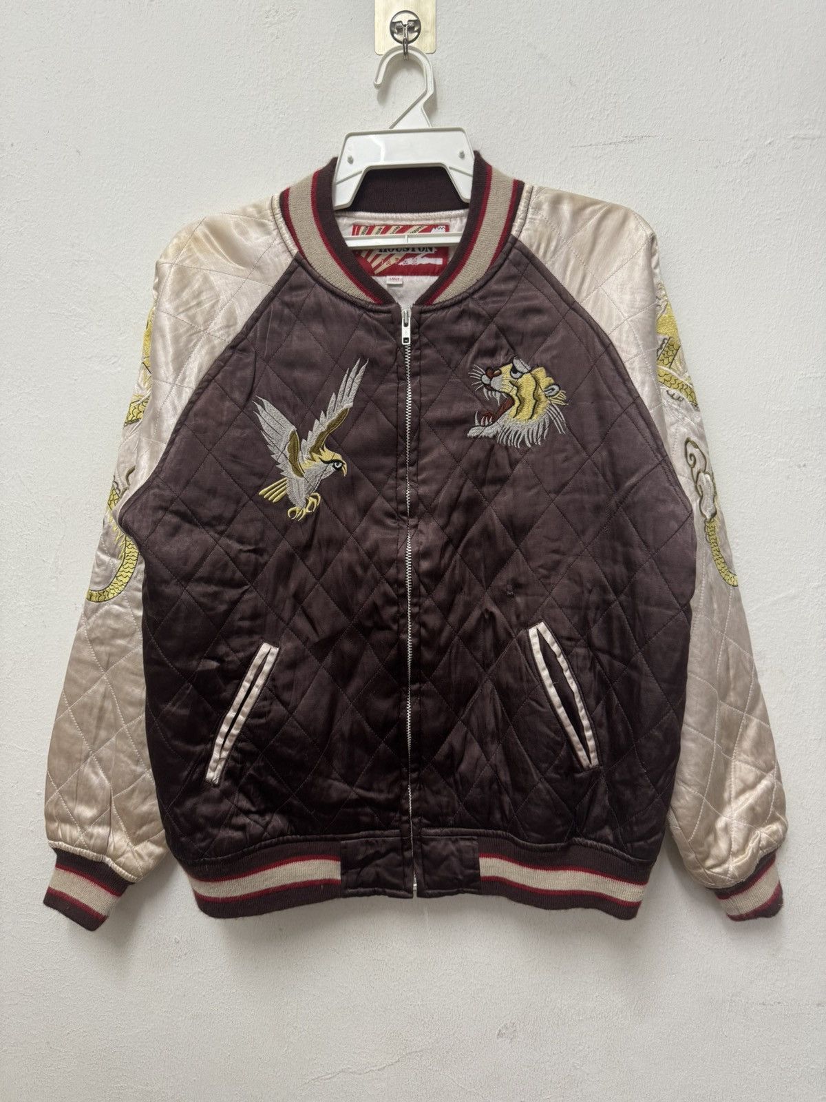 Japanese Brand Houston Sukajan Embroidered Japanese Brand Souvenier Jacket Size US L / EU 52-54 / 3 - 1 Thumbnail