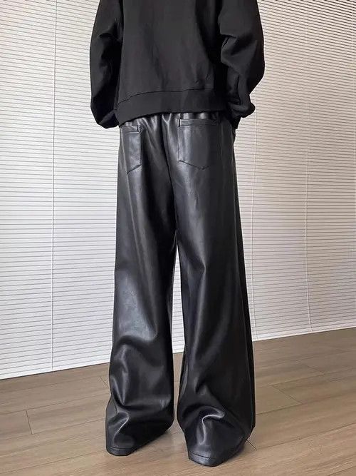 Other Faux Leather Wide-Leg Pants Size US 32 / EU 48 - 5 Thumbnail