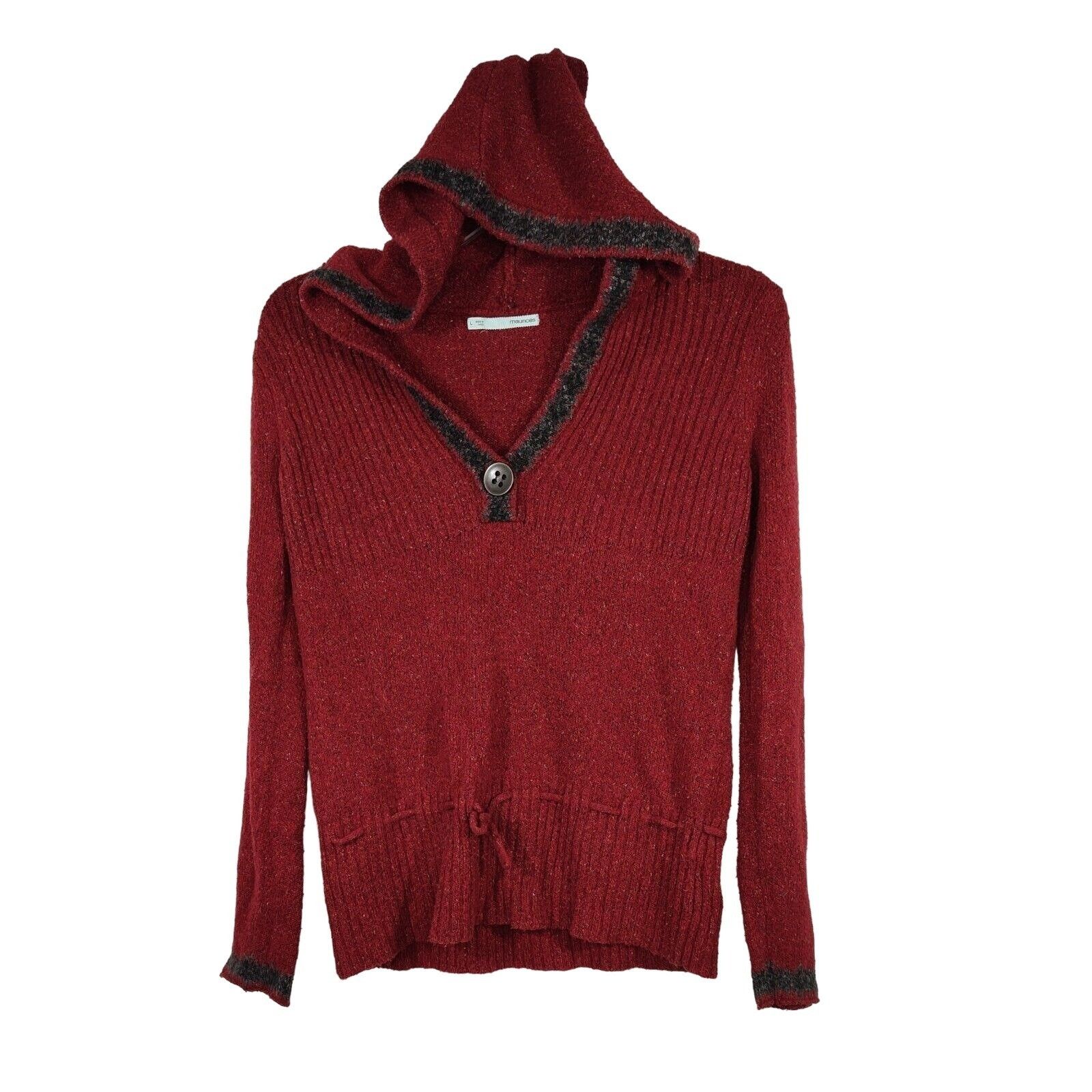 Other Maurices Pullover Hooded Sweater Women Size L Red Streetwear Size L / US 10 / IT 46 - 1 Thumbnail