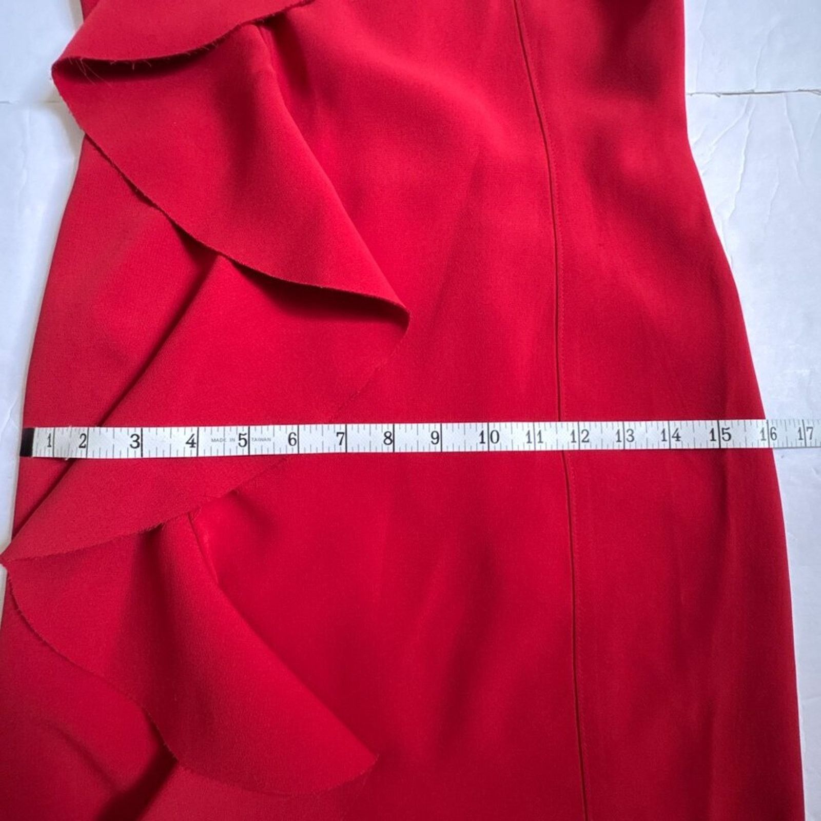 Cinq a Sept Cinq à Sept Kimberlin Ruffle Cascade Red Dress Size 4 Size S / US 4 / IT 40 - 14 Thumbnail