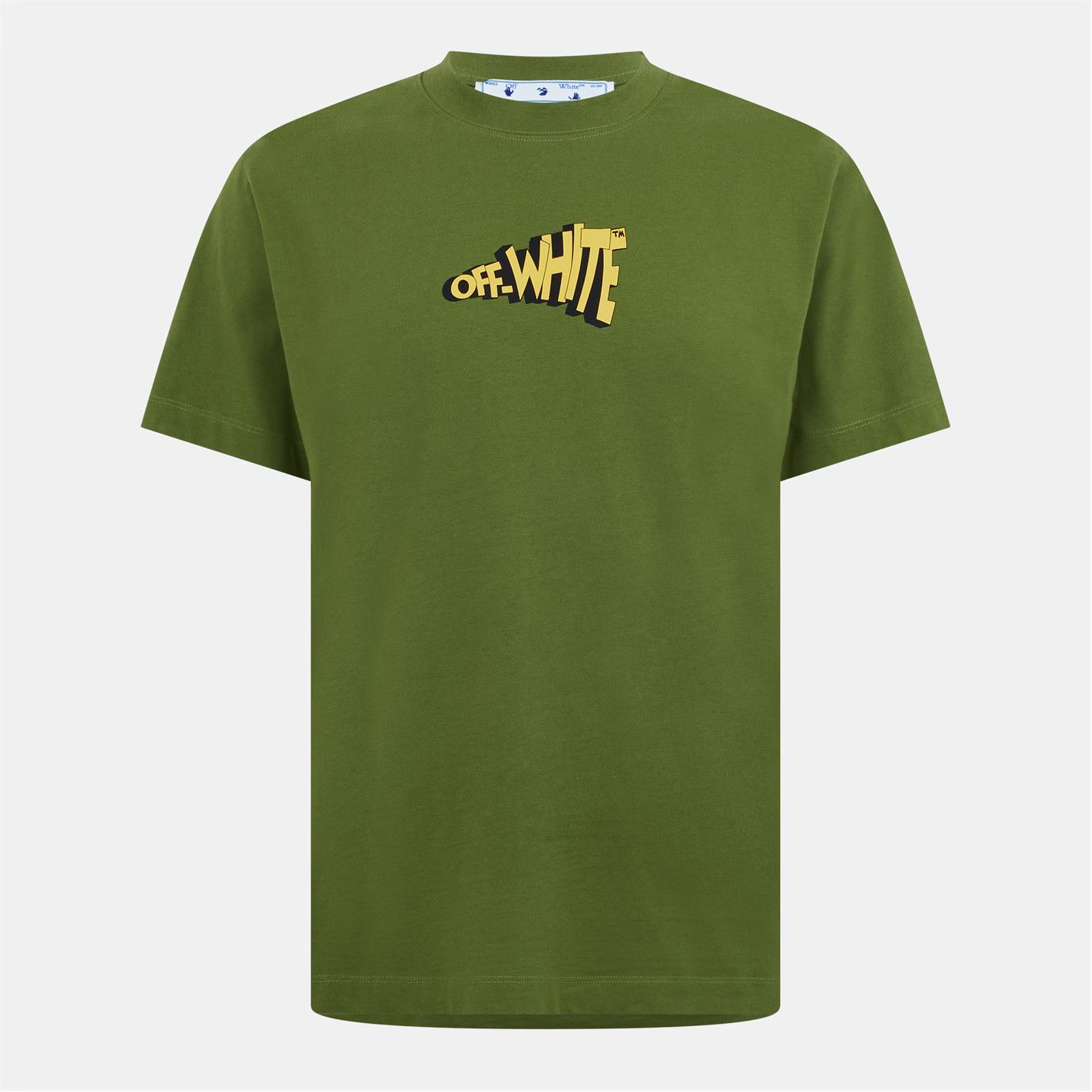 Off-White o1g2r1mq0226 Slim Arrow Crew Neck T-Shirt In Green Size US M / EU 48-50 / 2 - 1 Thumbnail