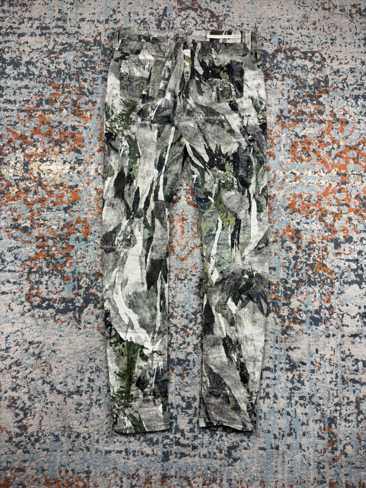 Grifoni Vintage Y2K Mauro Grifoni floral jungle print skinny pants Size 28" / US 6 / IT 42 - 2 Thumbnail