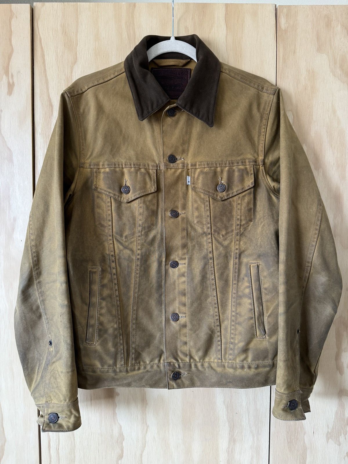 Levi's Filson x Levi’s Tin Cloth Trucker Jacket Tan M Grailed
