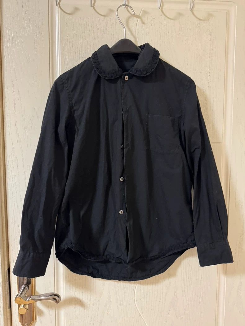 Comme des Garcons Comme Des Garcons Velvet border black shirt 2505-Nextarrow Size S / US 4 / IT 40 - 1 Thumbnail