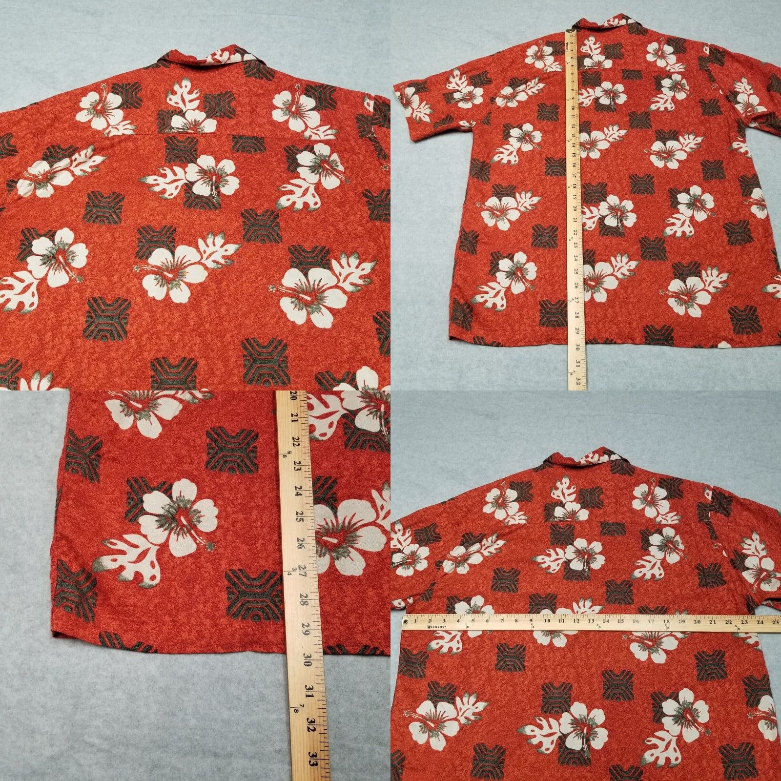 Ocean Pacific VINTAGE Ocean Pacific Hawaii Shirt Men XL Red Floral Short Sleeve Button Casual Size US XL / EU 56 / 4 - 8 Thumbnail