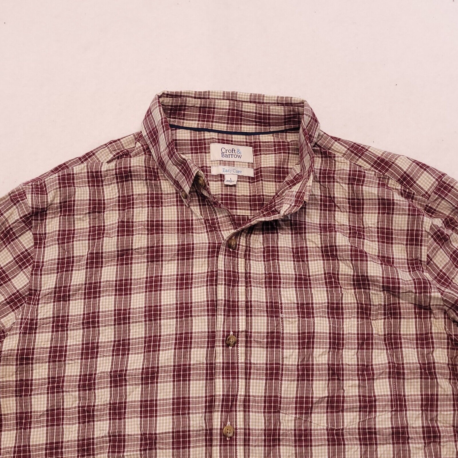 Croft & Barrow Croft & Barrow Tartan Flannel Shirt Mens Size Large L Red Size US L / EU 52-54 / 3 - 1 Thumbnail