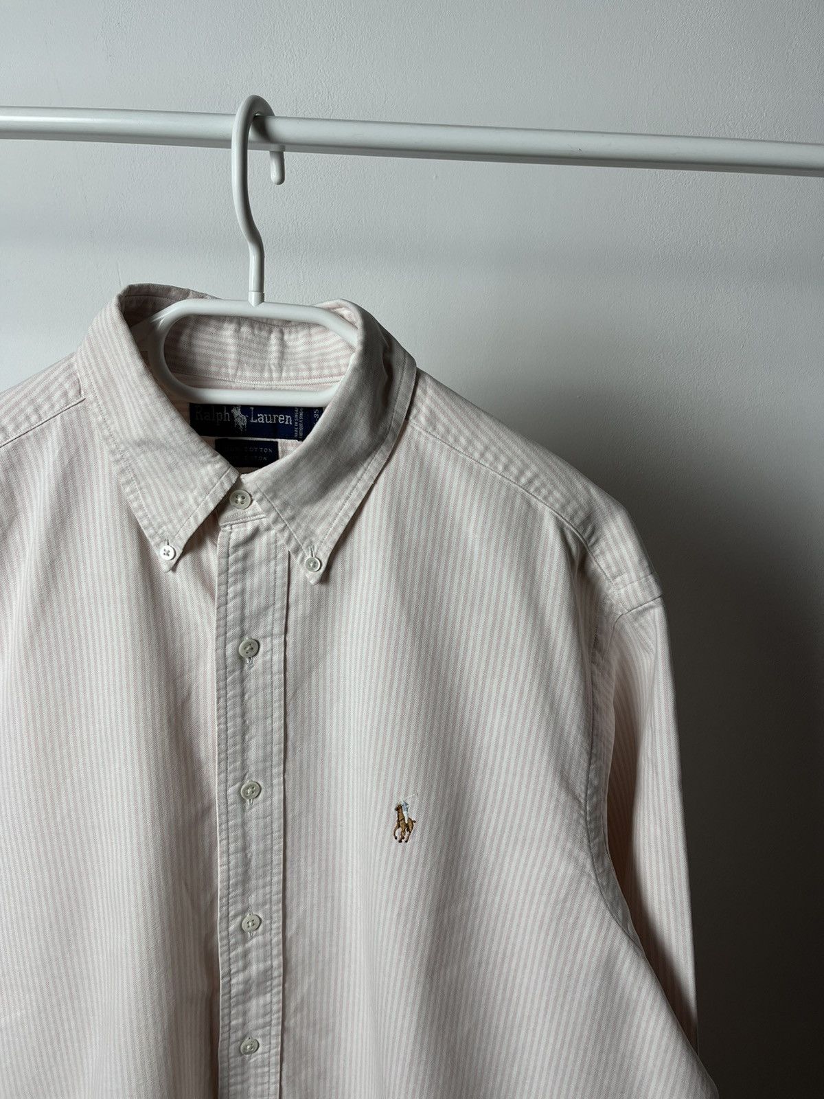 Polo Ralph Lauren × Vintage Polo Ralph Lauren Pink Men's Baggy Fit Button Up Shirt Size US L / EU 52-54 / 3 - 2 Thumbnail