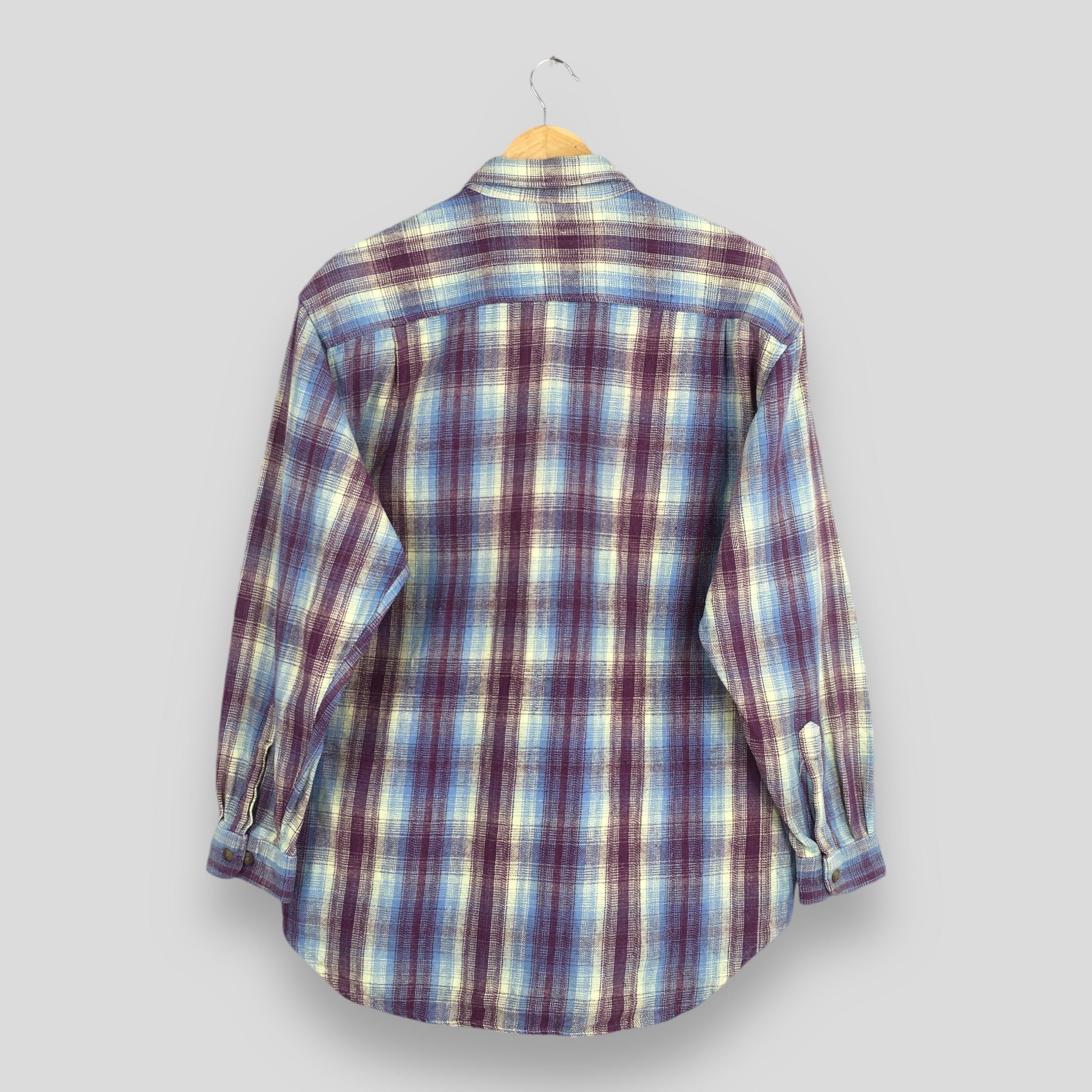 Flannel × Vintage 80s Plaid Shadow Tartan Checkered Flannel Shirt Medium Size US M / EU 48-50 / 2 - 8 Thumbnail