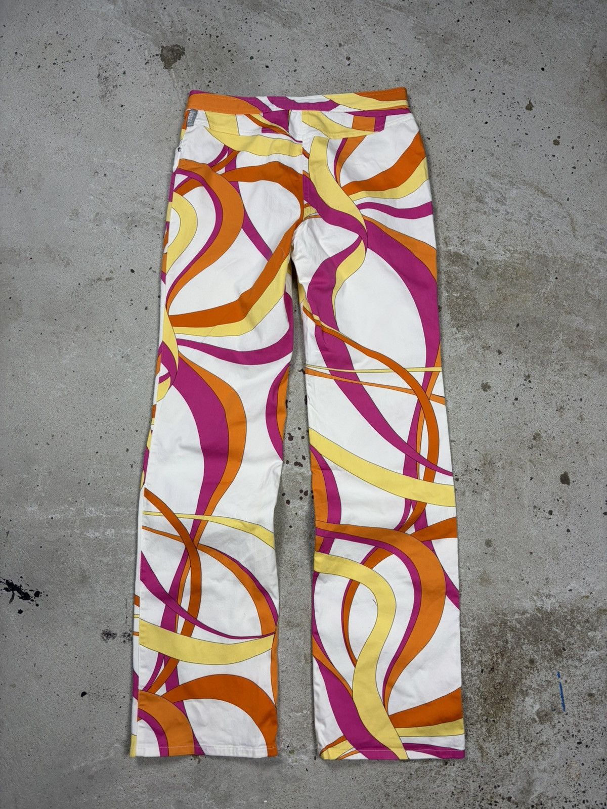 Versace Jeans Couture 2000s Versace Jeans Couture Abstract Print Multicolor Pants Size 29" - 2 Thumbnail