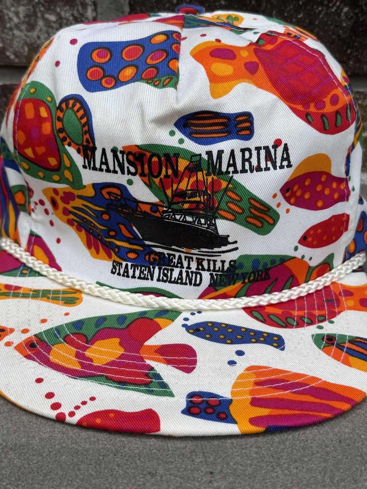 Vintage Vintage Mansion Marina Great Kills Staten Island NY Hat Size ONE SIZE - 2 Thumbnail