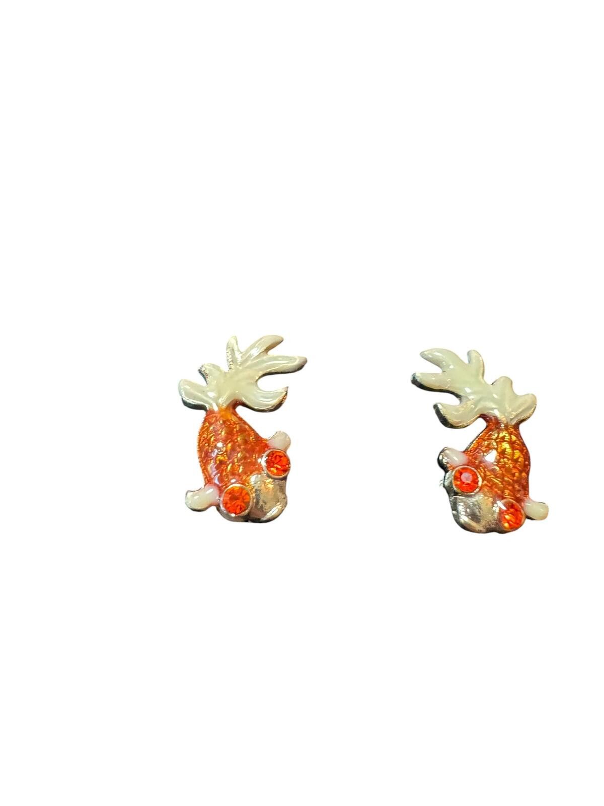 Other Betsey Johnson Orange and White Fish-Shaped Earrings Size ONE SIZE - 2 Thumbnail