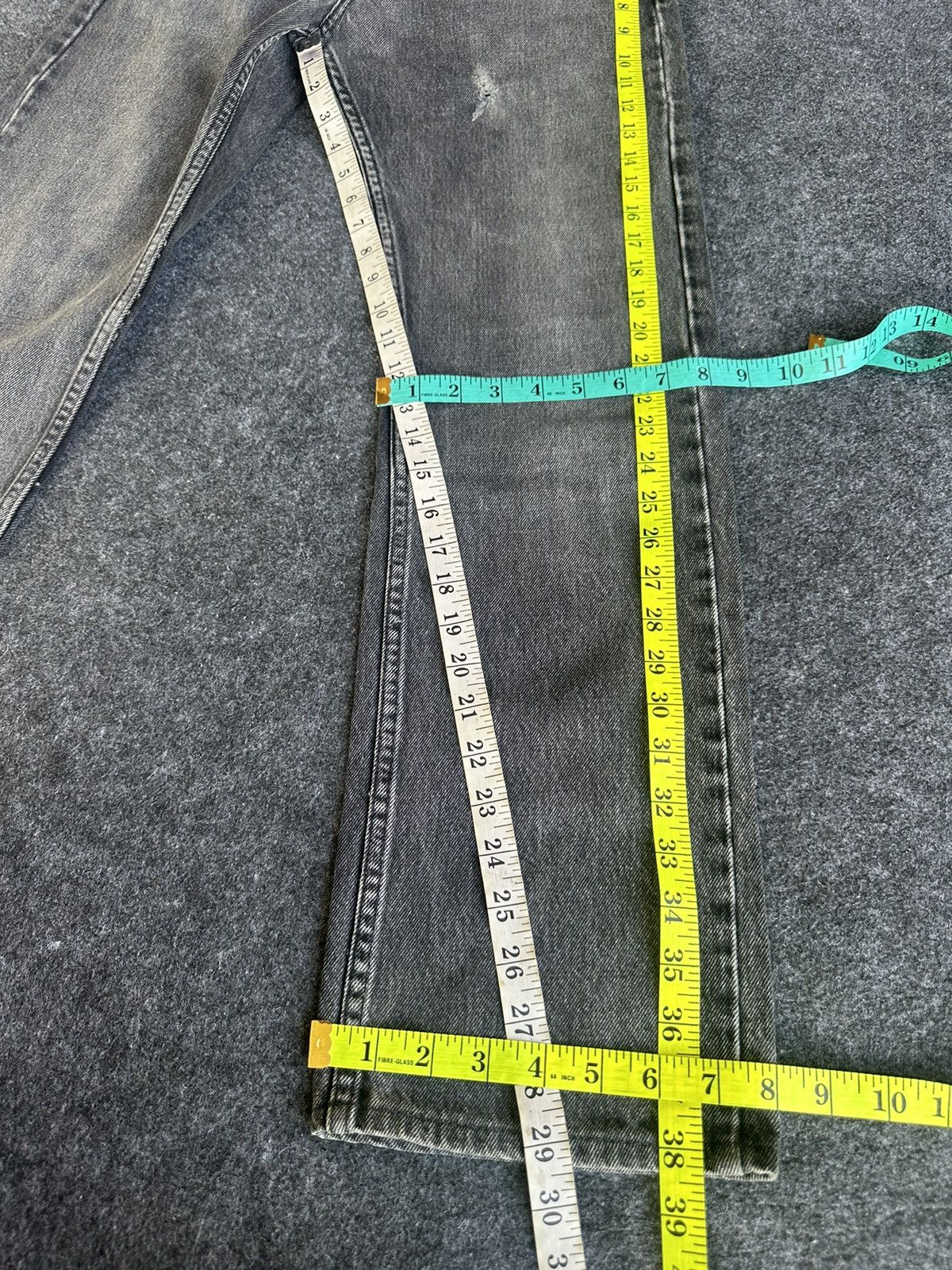 Levi's Y2K Levis 505 Super Black Faded Washed Denim 28x29 D268 Size US 28 / EU 44 - 9 Thumbnail